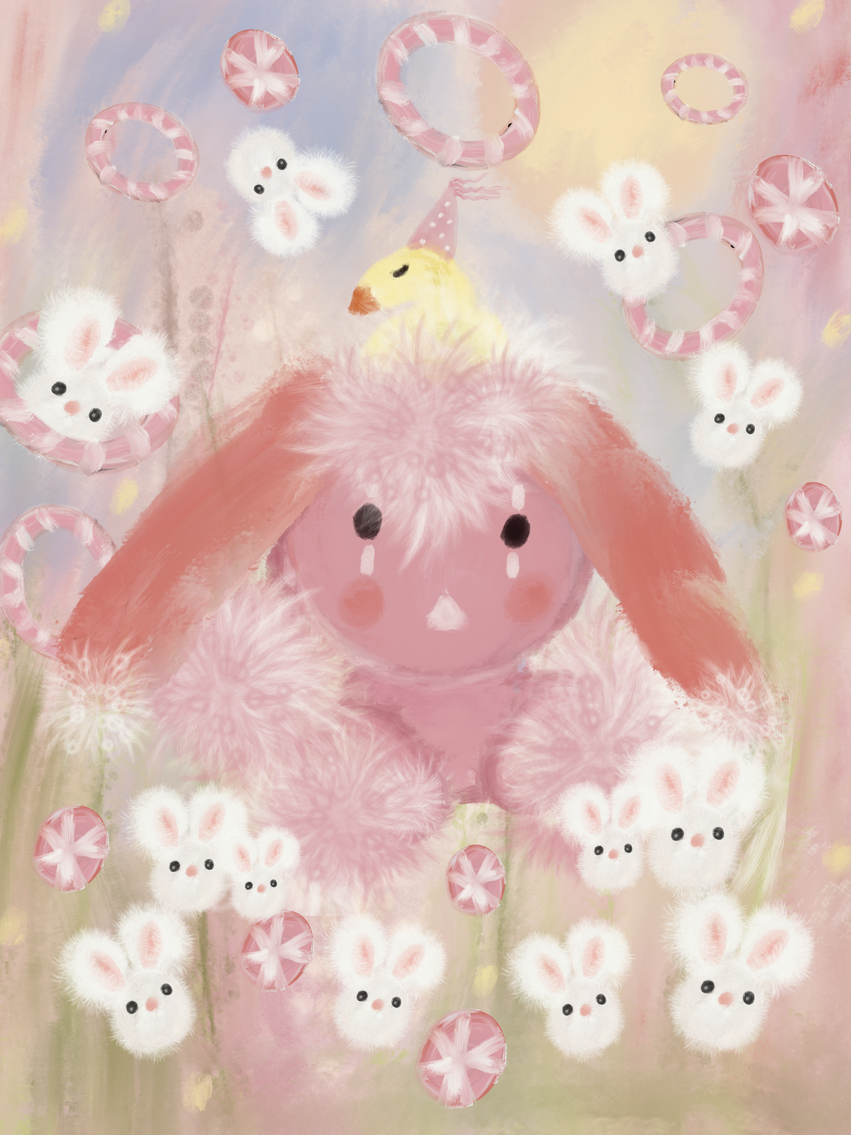 Pink Bunny And Friends