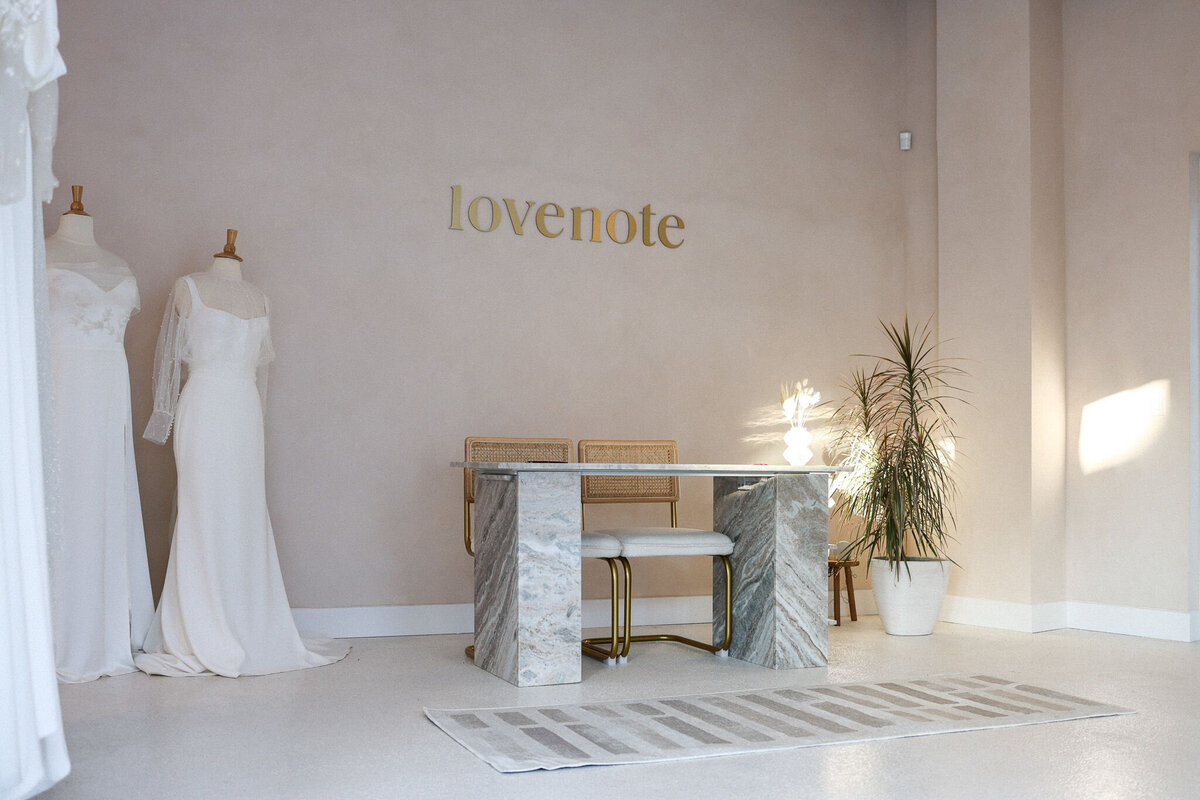 Lovenote Bride, a modern bridal boutique based in Calgary + Vancouver. Featured on the Brontë Bride Vendor Guide.