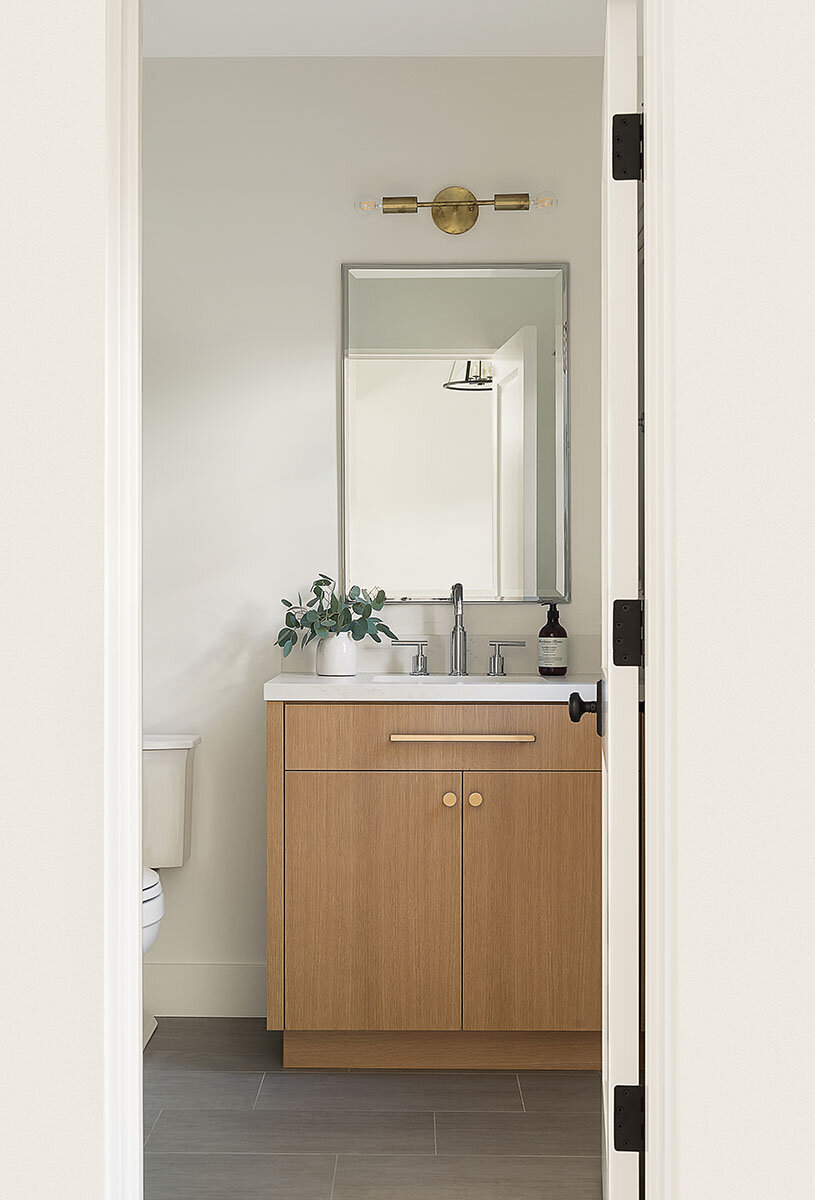 wood vanity bathroom