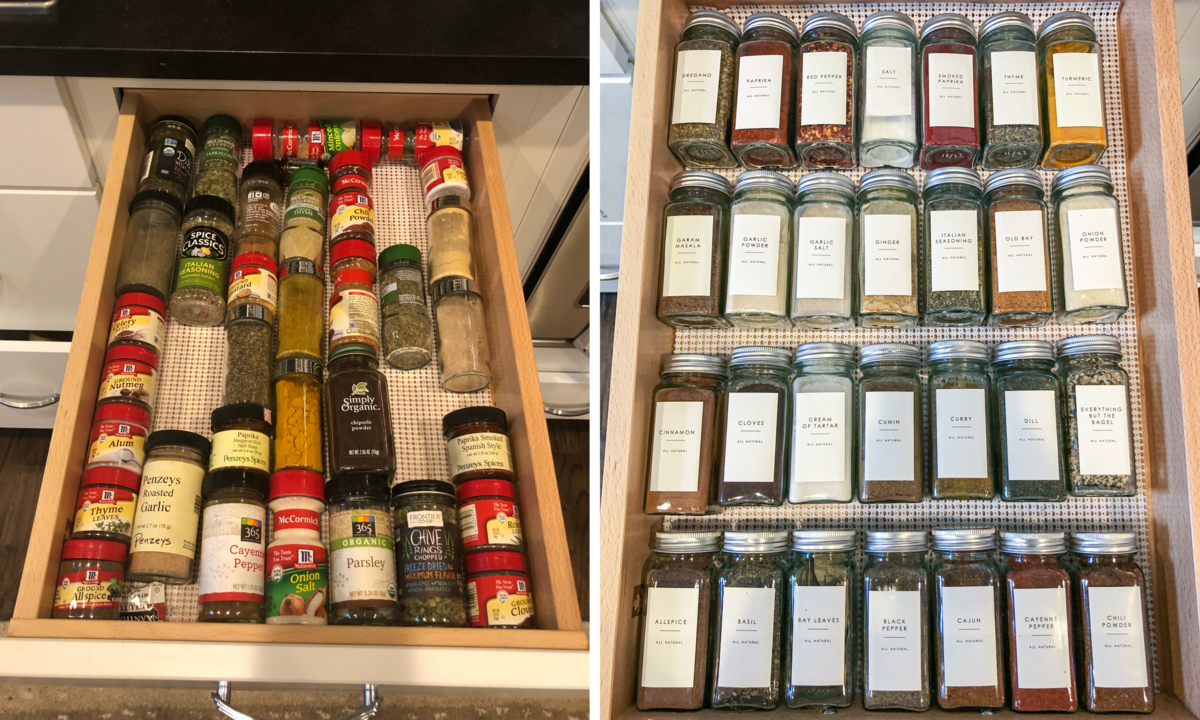 Spice Drawer Before and After