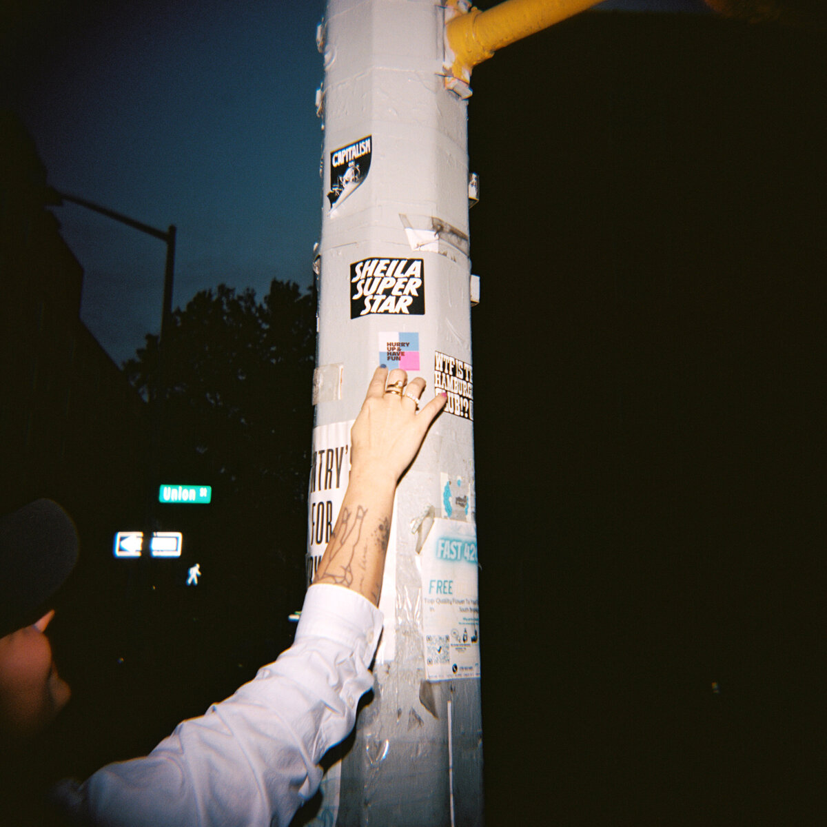 Photo of Hurry Up & Have Fun on film in Gowanus Brooklyn by Mira Park Photography NY based wedding photographer