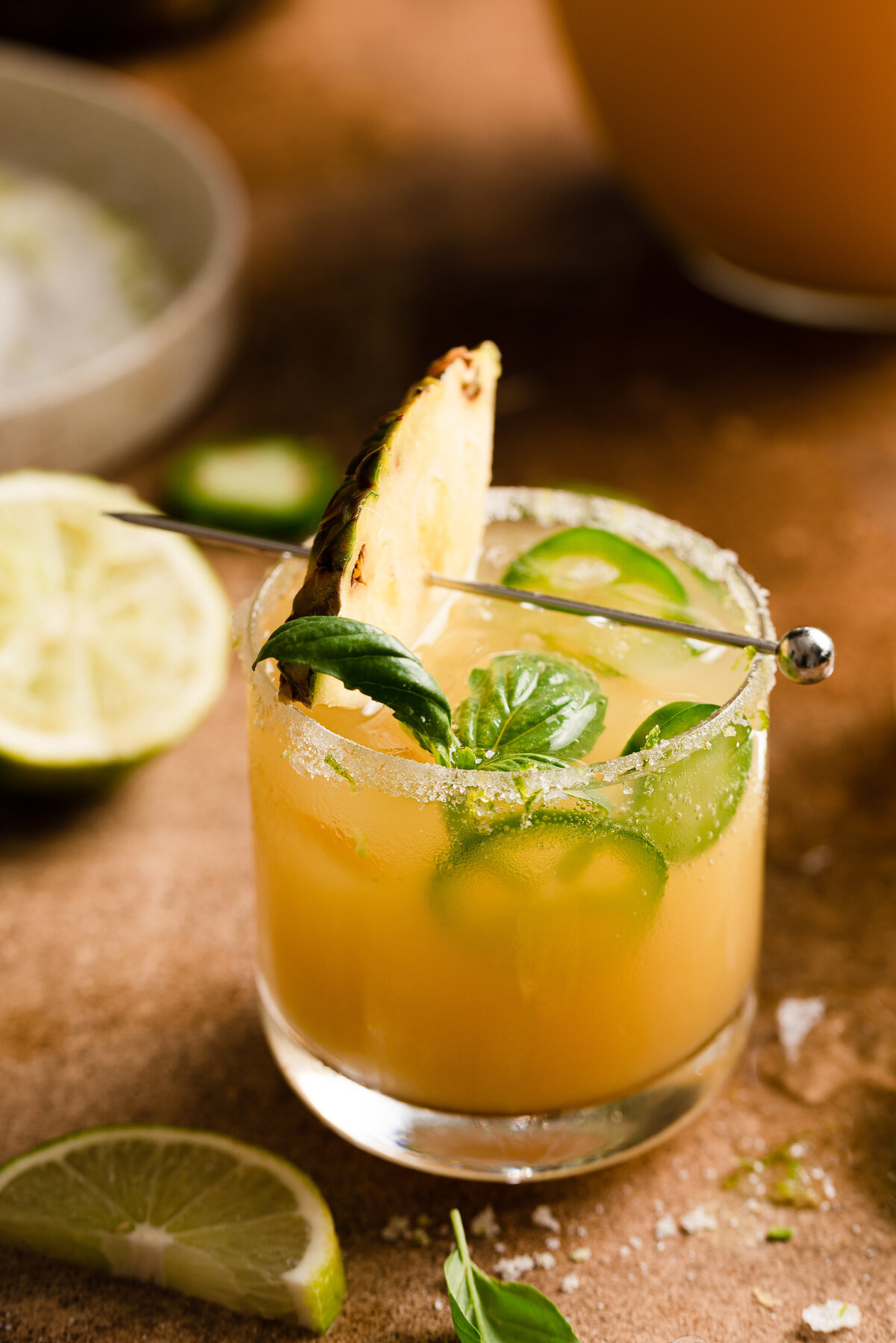 Pineapple jalepeno basil margarita-2