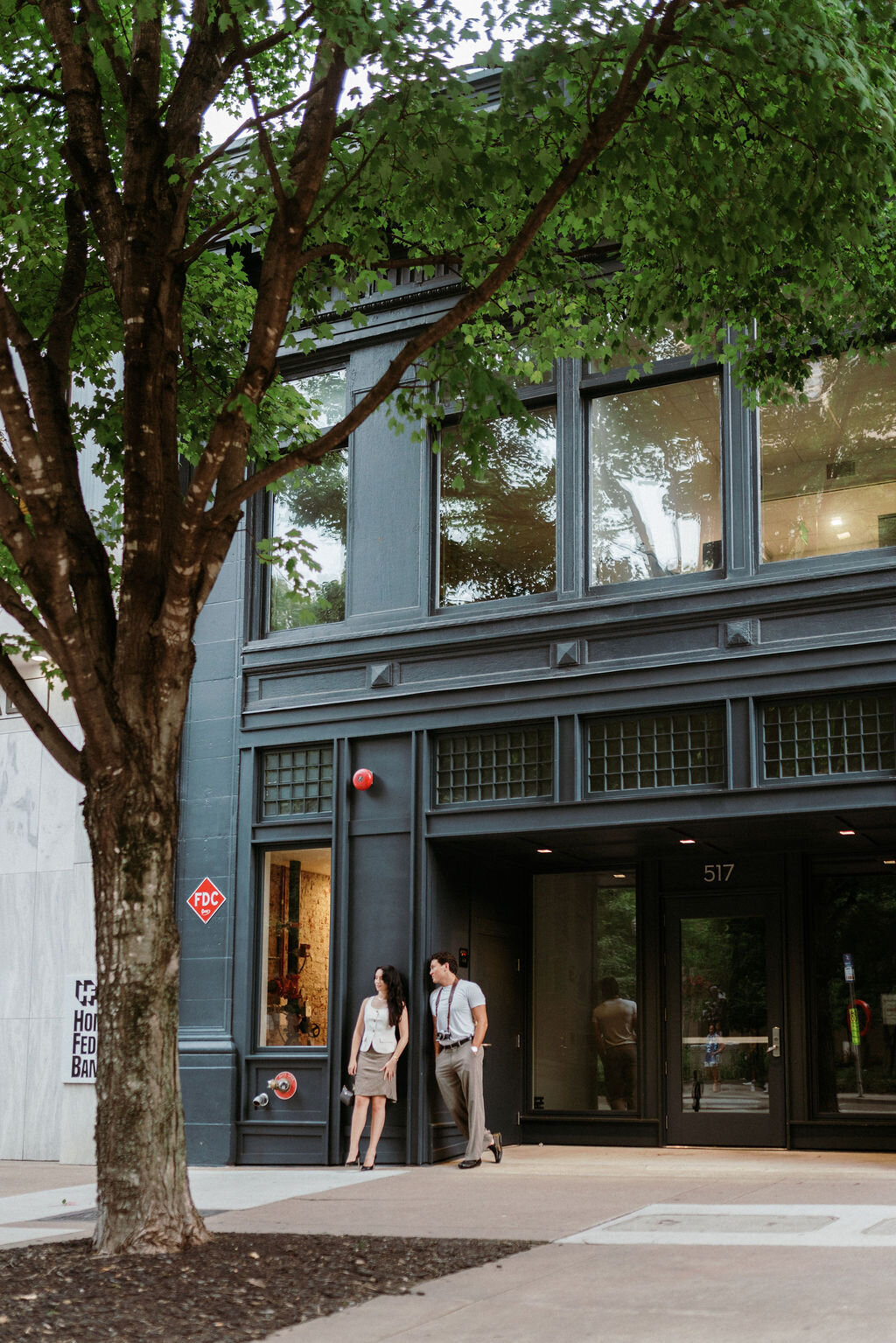 romantic film downtown engagement photos knoxville tennessee-3