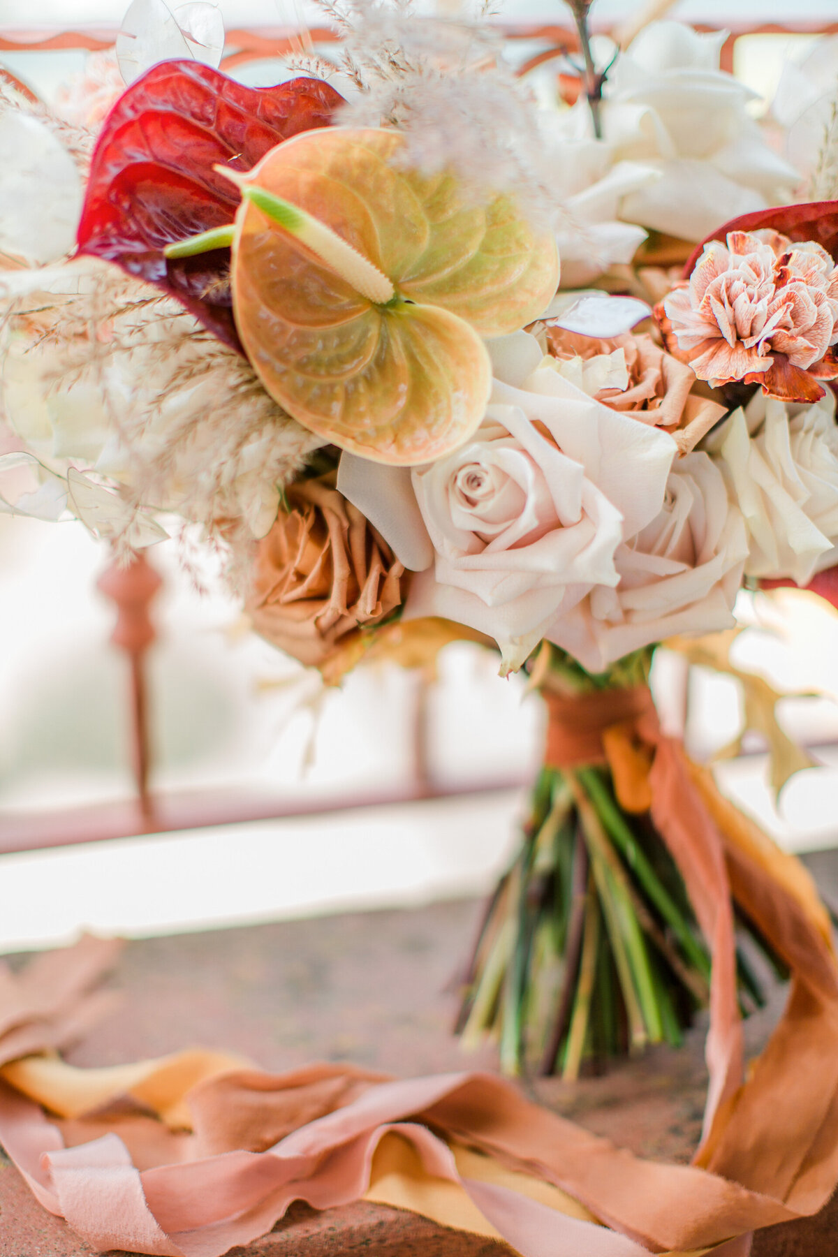 A modern and contemporary wedding bouquet
