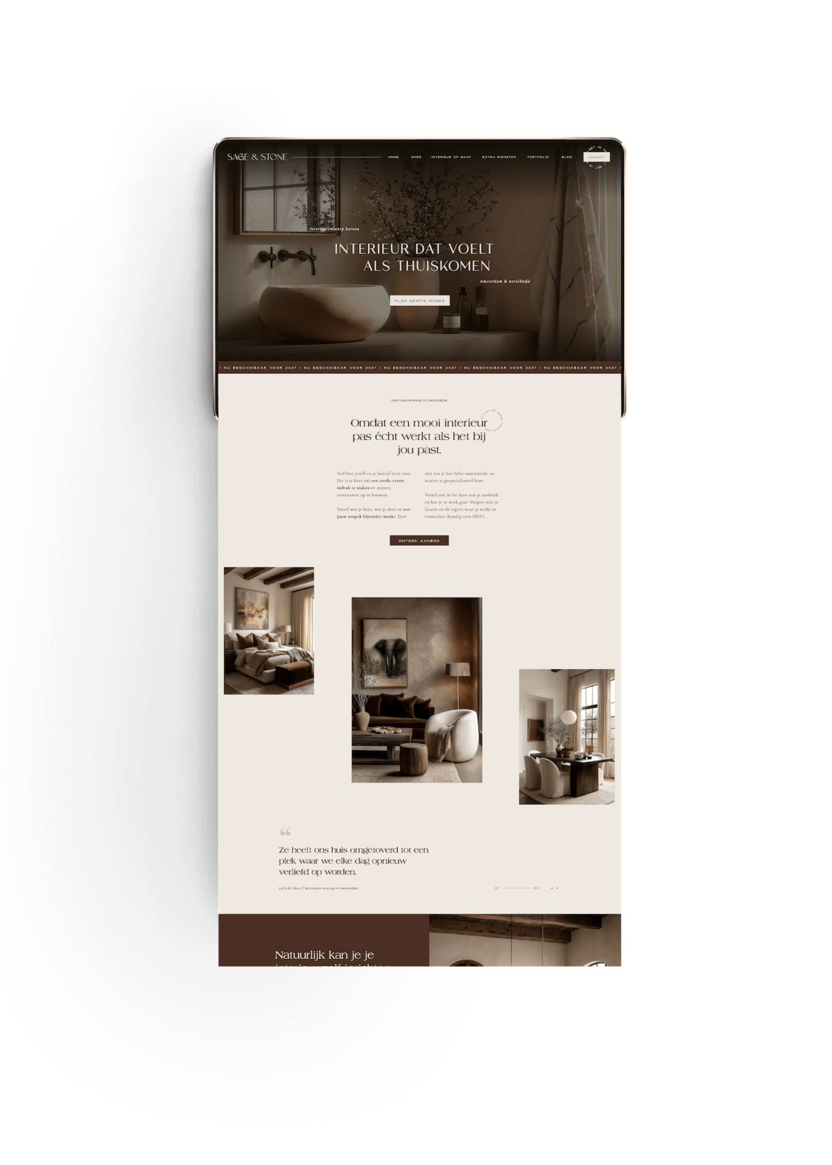 Tijdloze Showit website template voor trouwfotografen