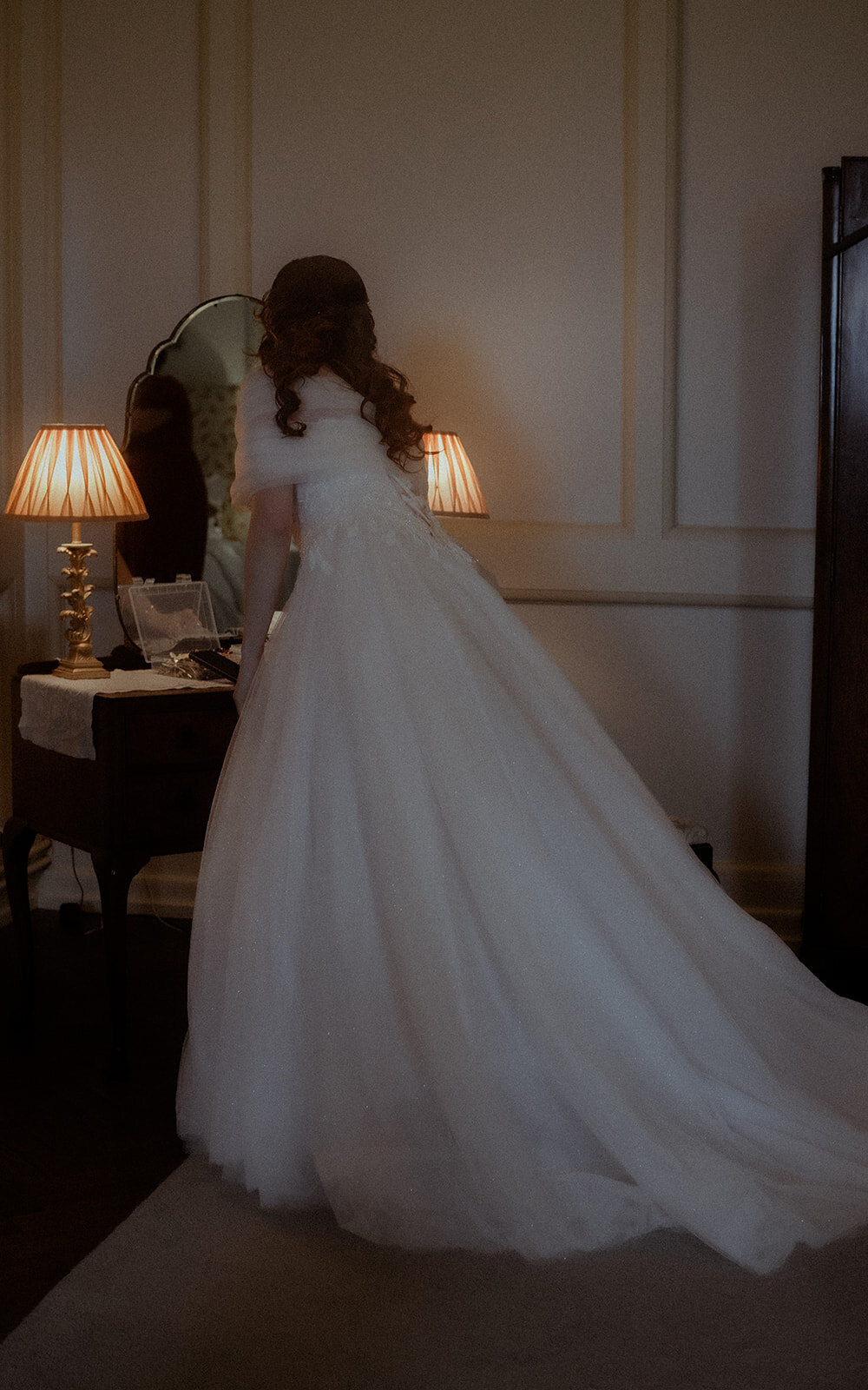 Capturing the magic of the brides preparation before the wedding, from getting dressed to the first look.