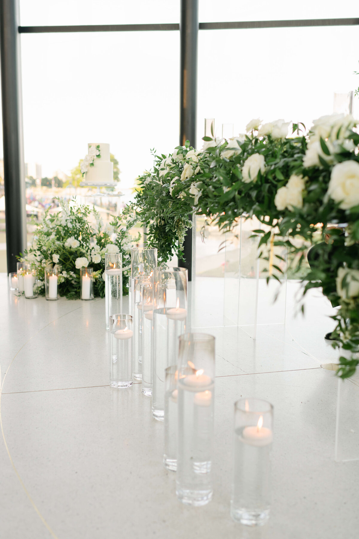 All White Minimalist Wedding