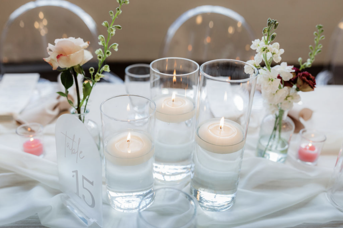 Real flame floating candles