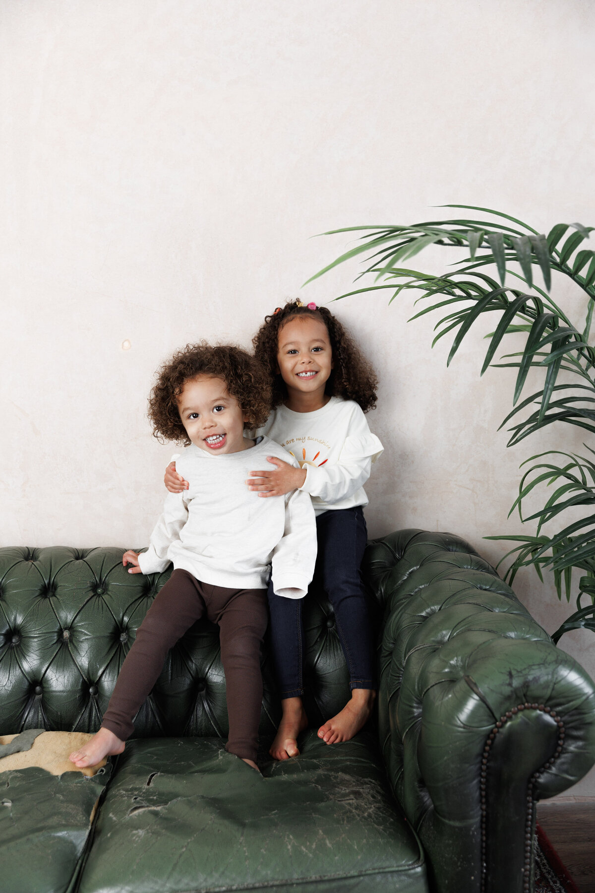 Family Photoshoot in a London Studio in Hackney
