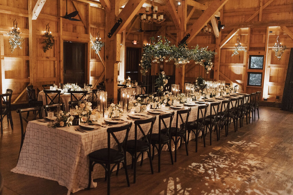 23 - Mision Lago Estate Wedding Barn Reception Head Table - Tampa Bay Wedding Planner