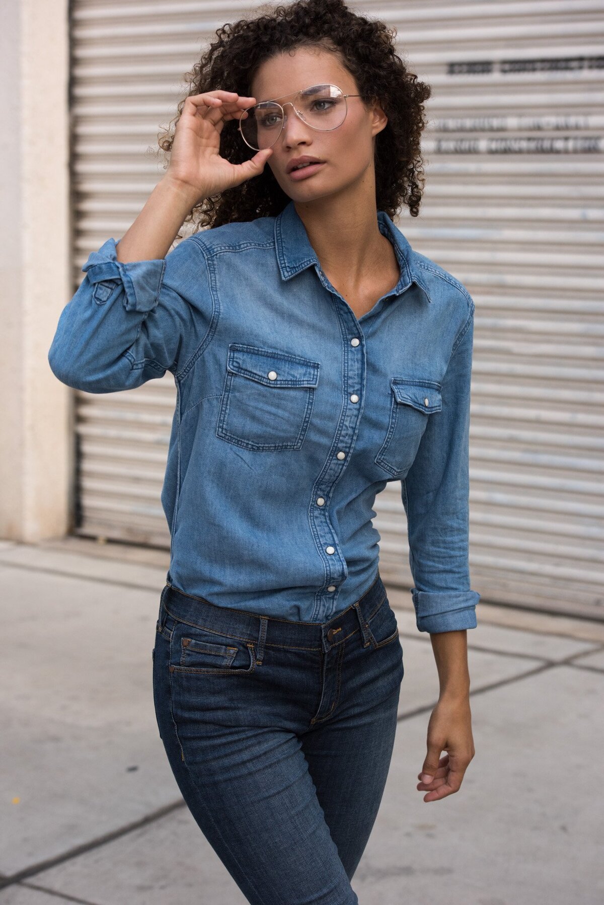 Bex Allred-fashion-model-denim-glasses