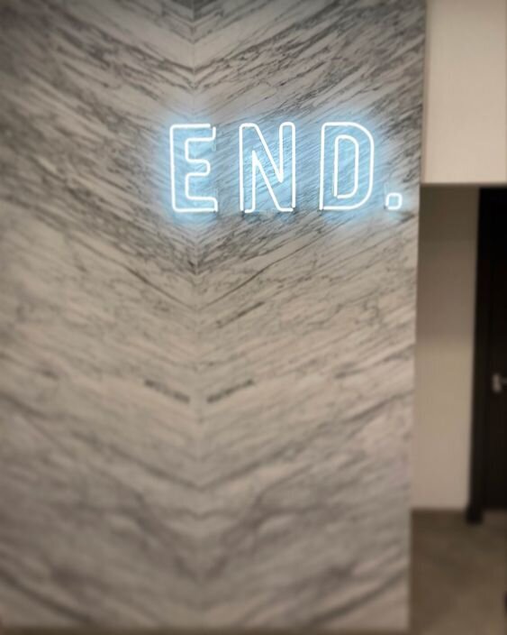Neon End Sign