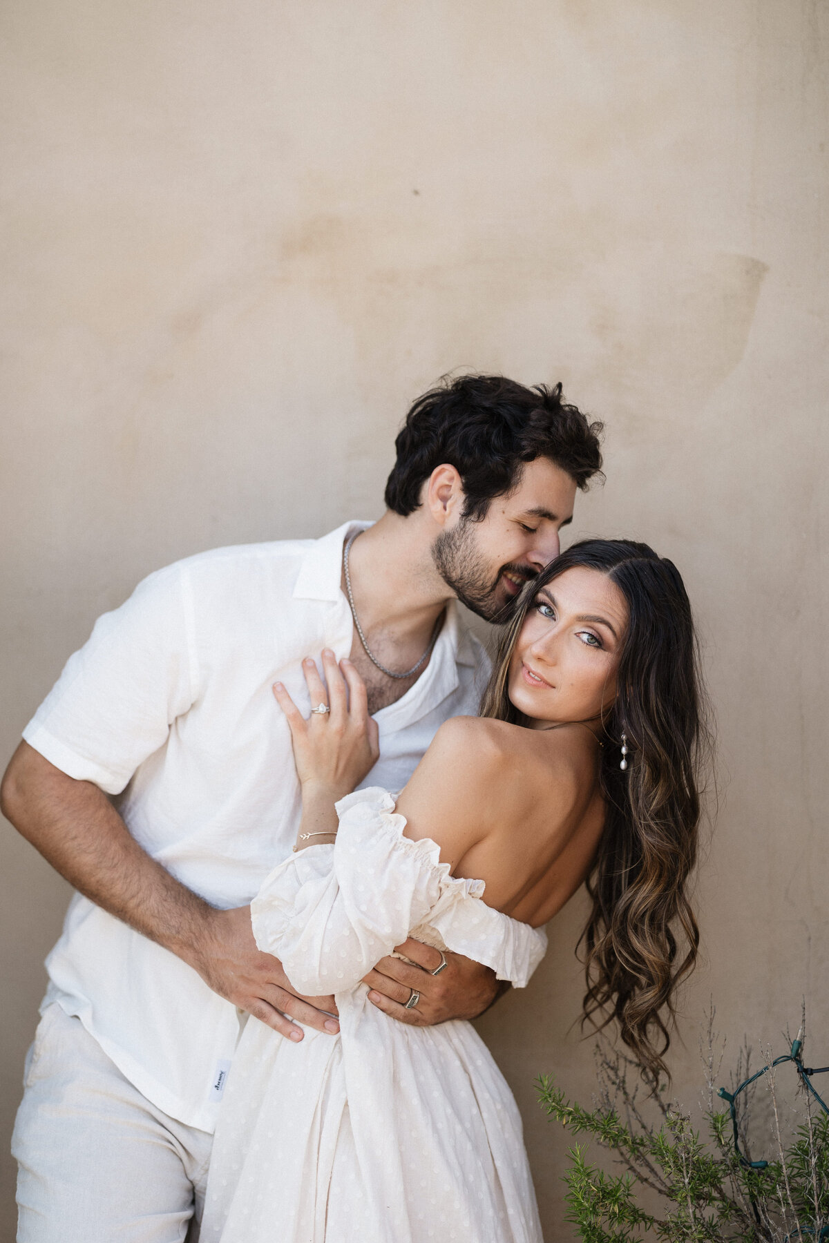 Couple sharing a special moment together during their engagement session.