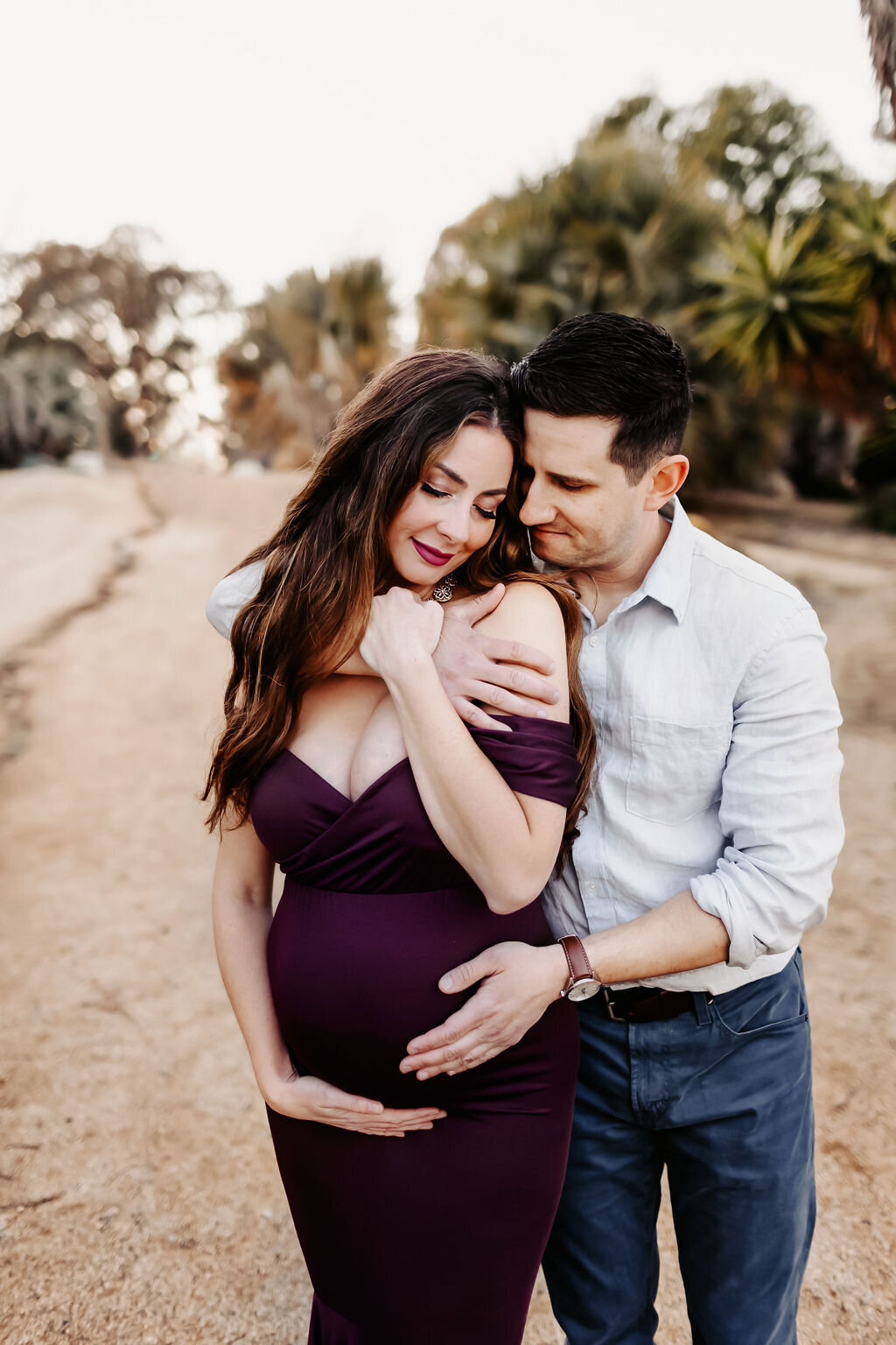 maternity photos in the cactus garden at balboa park