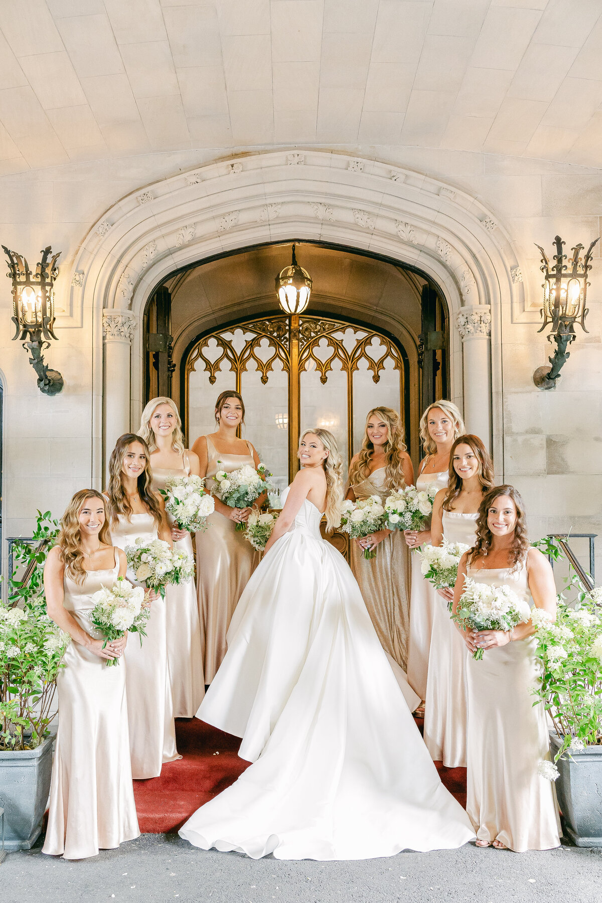 Gorgeous Bridesmaids Photo ideas at the Hempstead House, Hempstead House Wedding Photographer, Long Island Fine Art Editorial Wedding Photographer