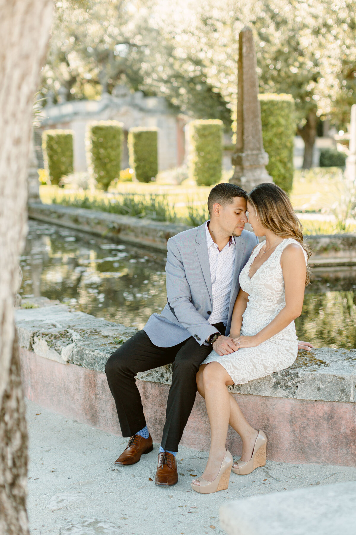 Vizcaya Museum Engagement Photography Session 10