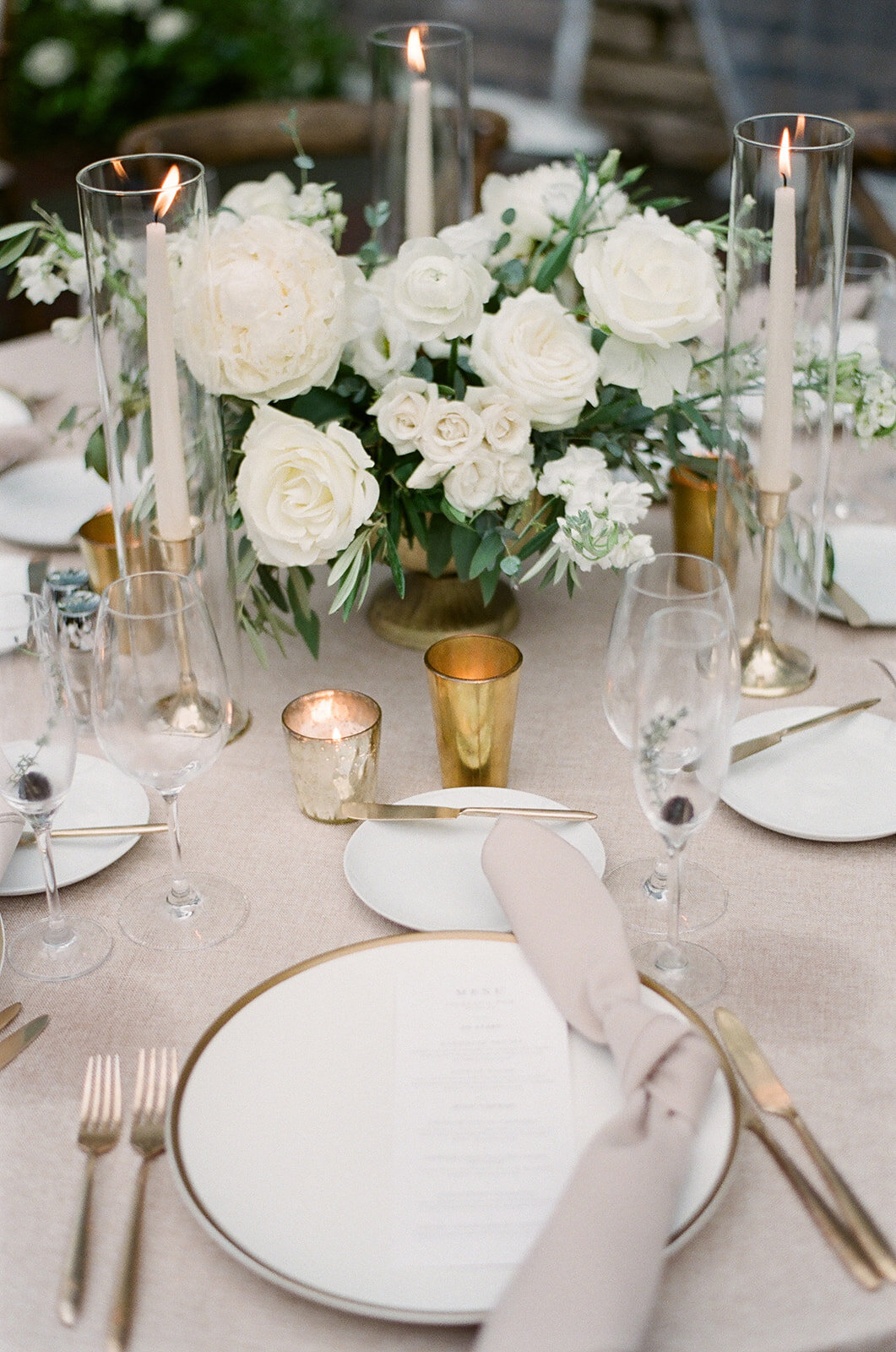 Chicago Illuminating Co. Tent Wedding with Lush Floral Arch_53