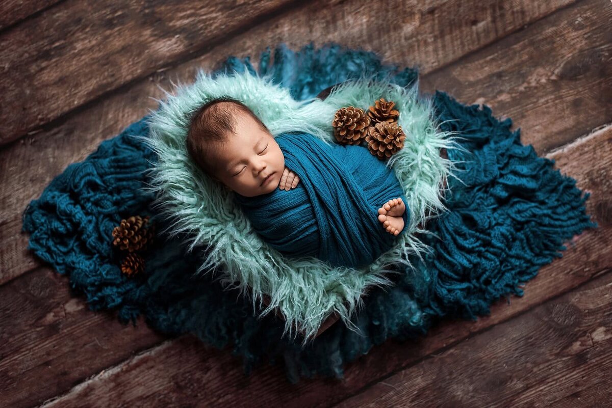 mobile-in-home-newborn-photography-vancouver-fraser-valley_baby-boy-teal-mint-heart-basket