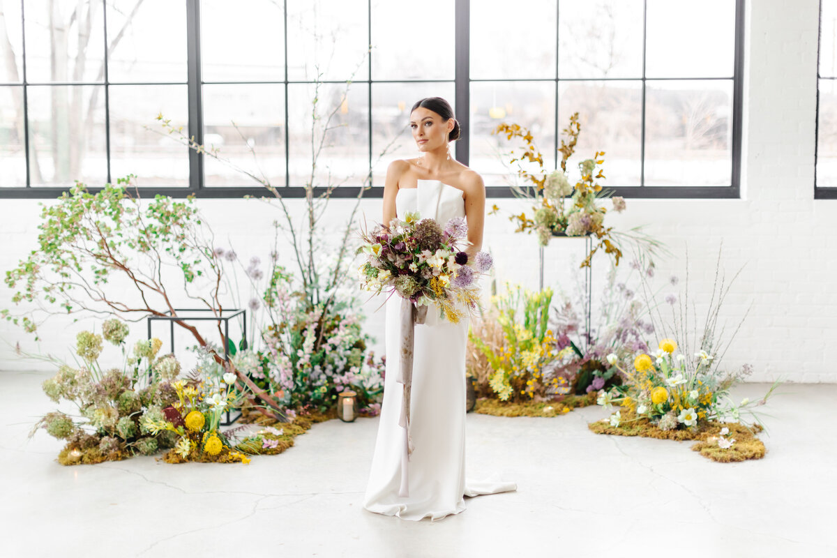 organic floral backdrop design