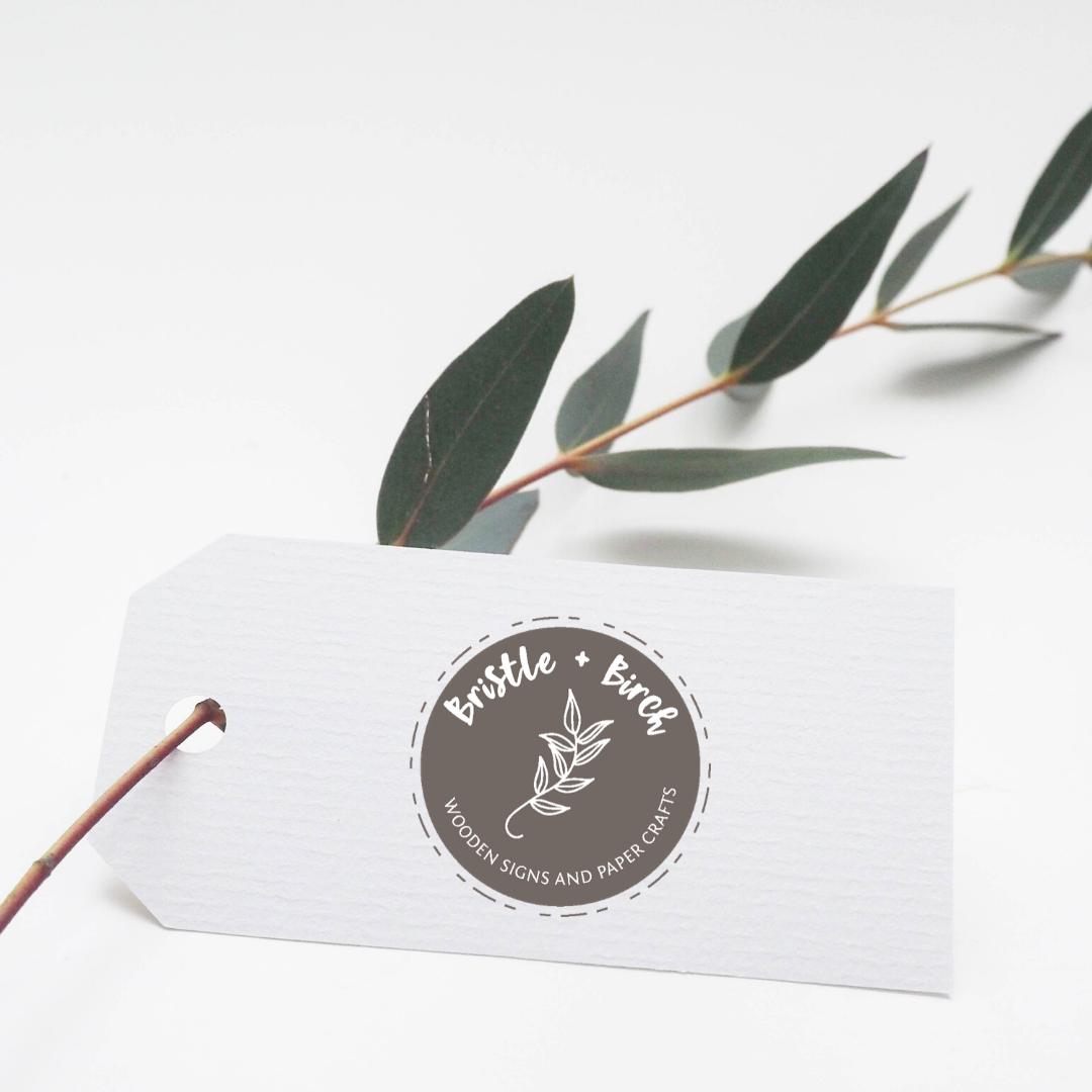 Bristle + Birch tag mockup