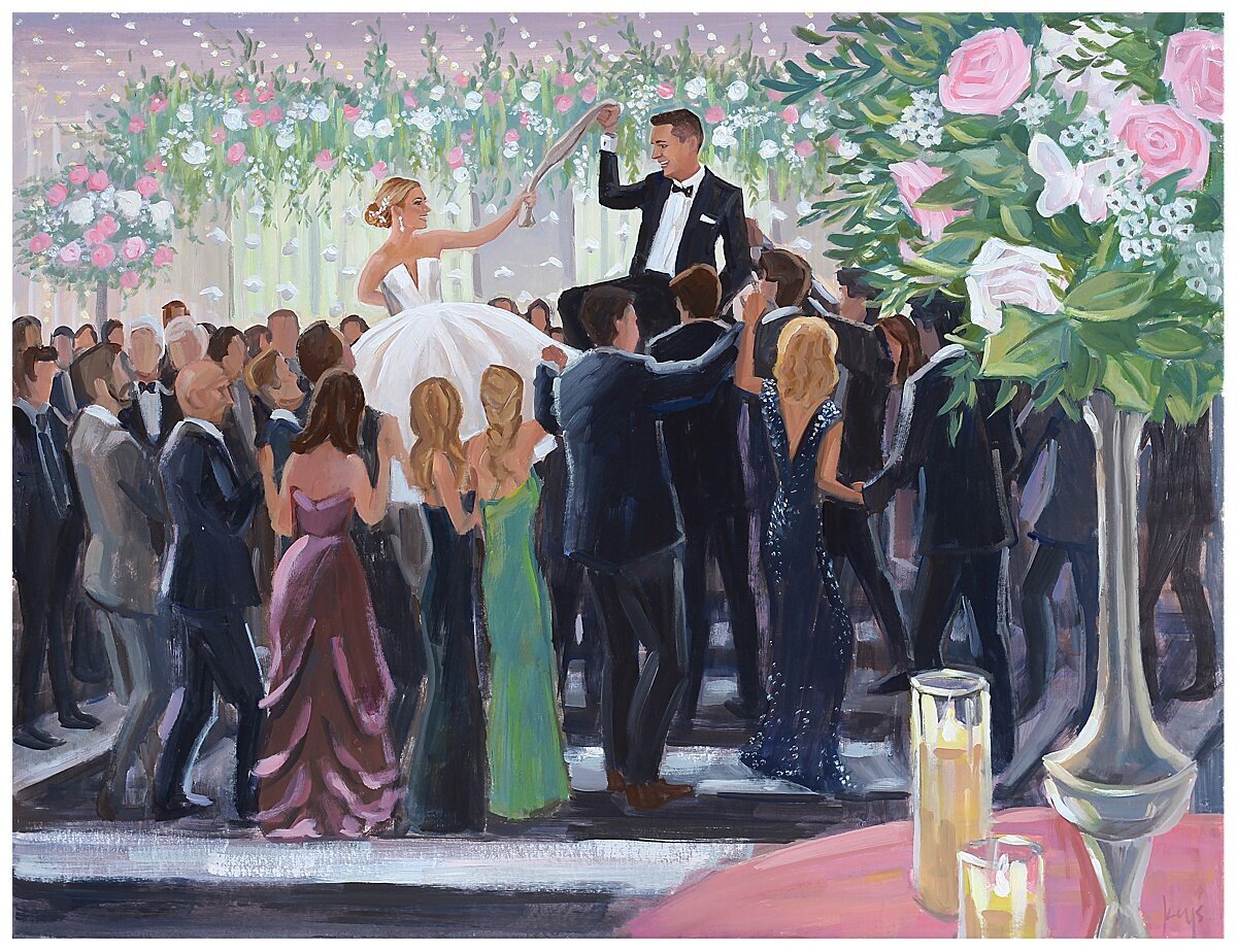Wedding painting of hora dance