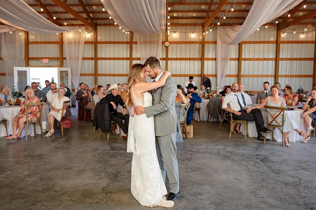bride and groom dancing at their reception. Photographed by Michelle Betz  Wedding Photographer