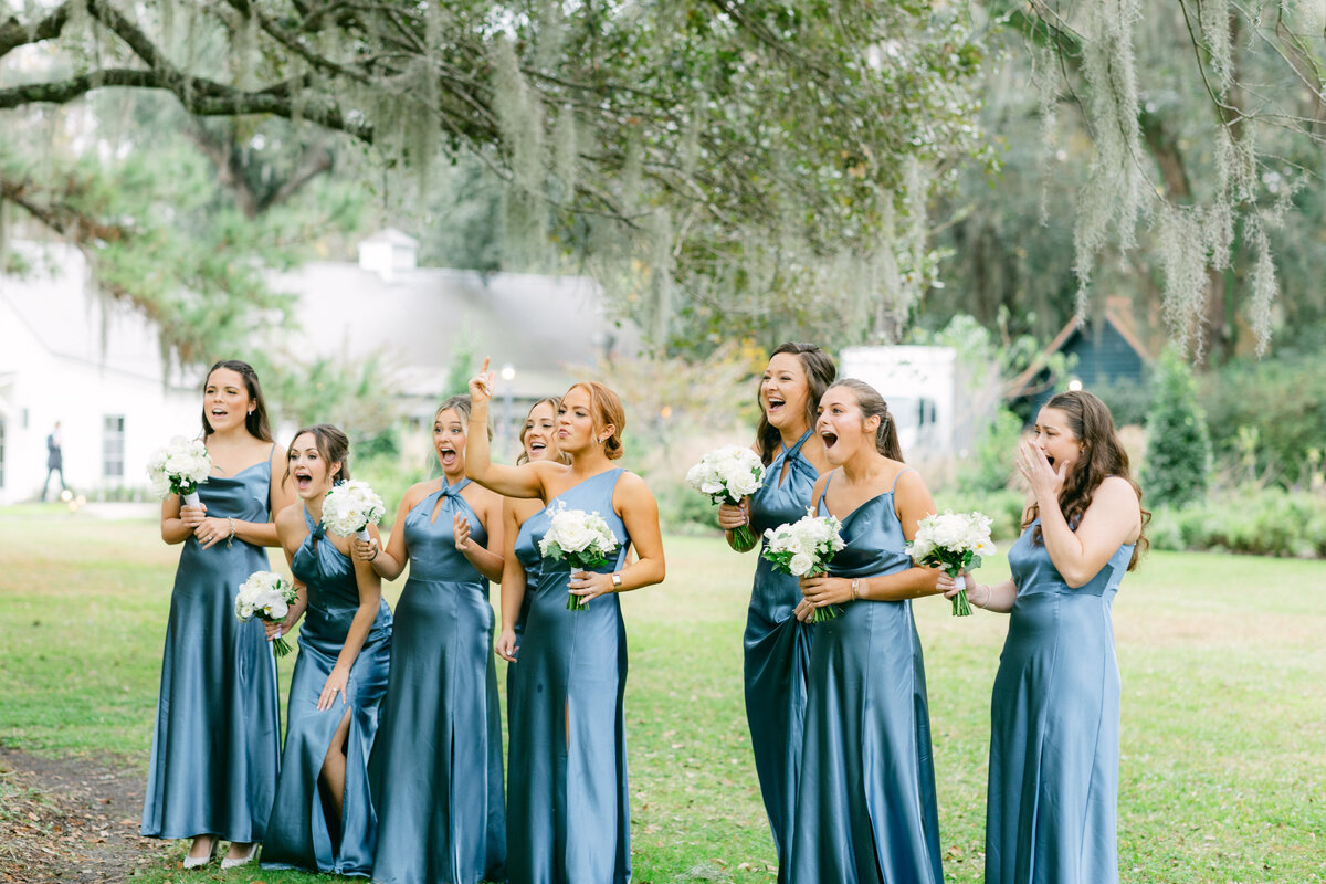 Katherine Horton Photography Sarah & Trey's Wedding Day First Look with the Bridesmaids 025