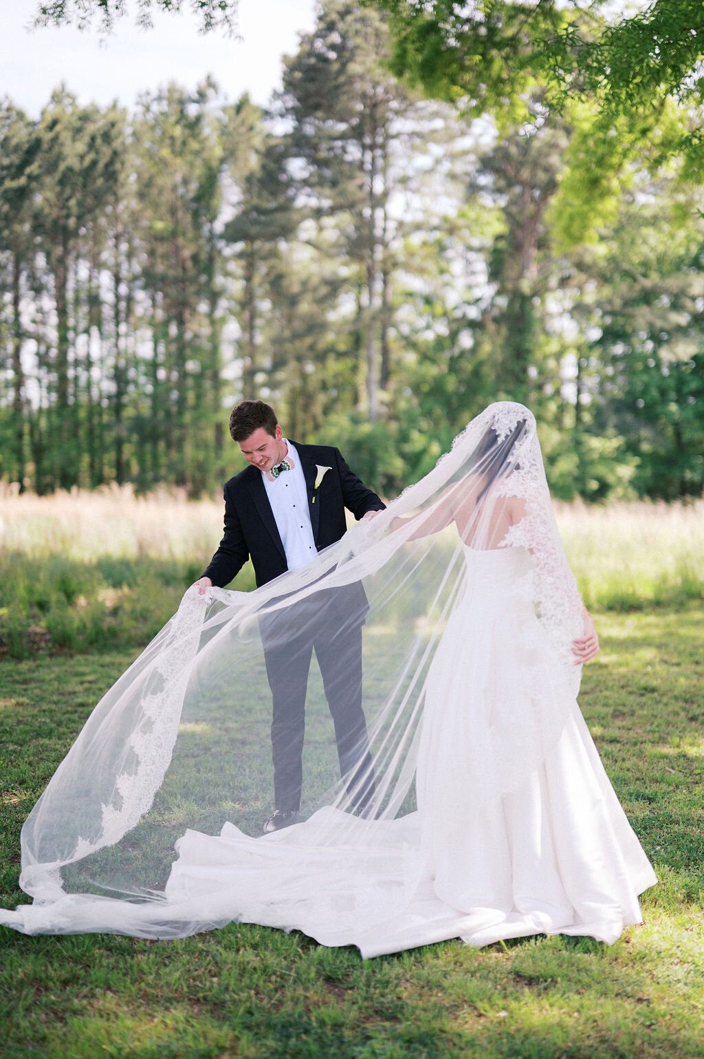 raleigh film wedding photographer first look and private vows