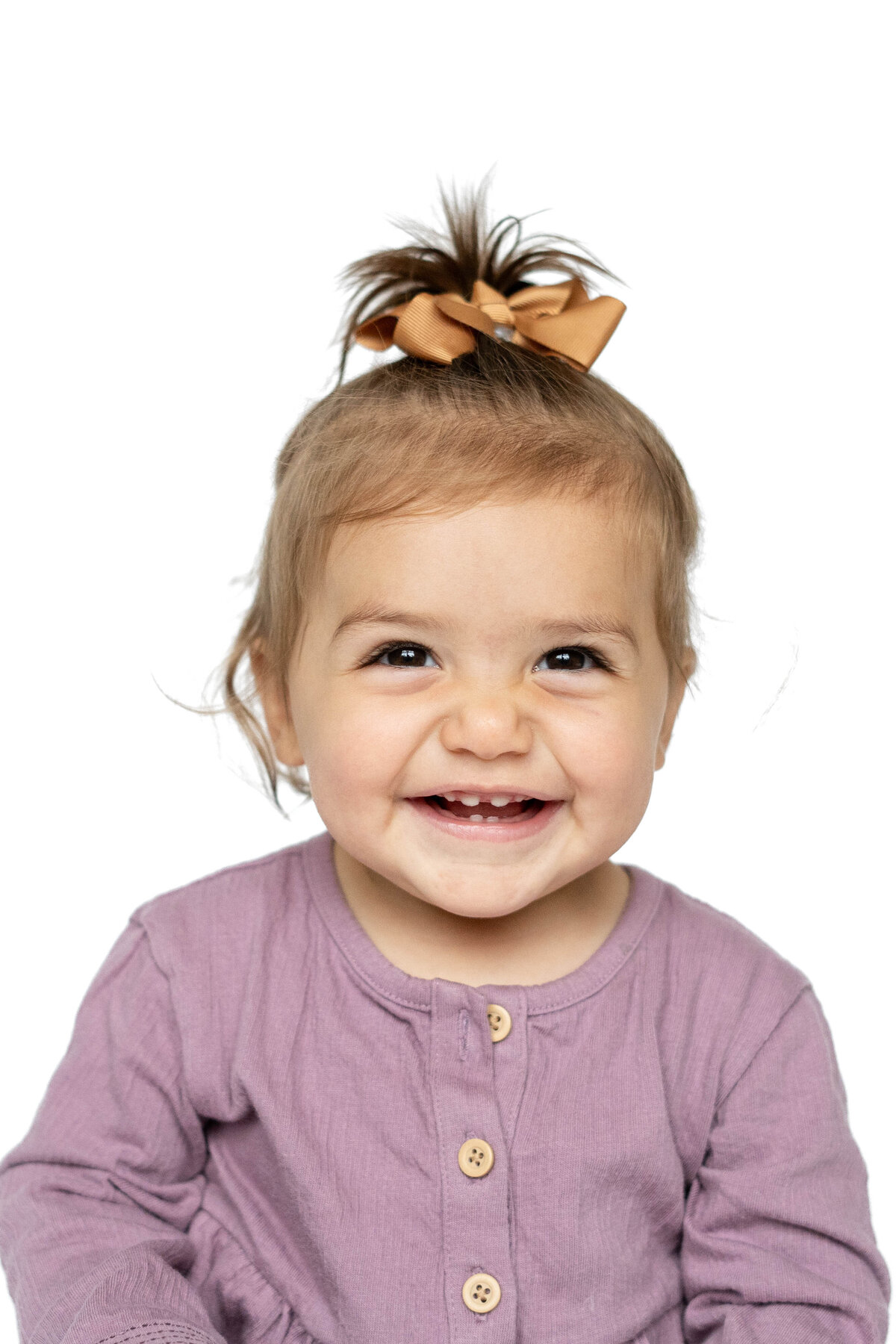 Happy baby girl in preschool picture