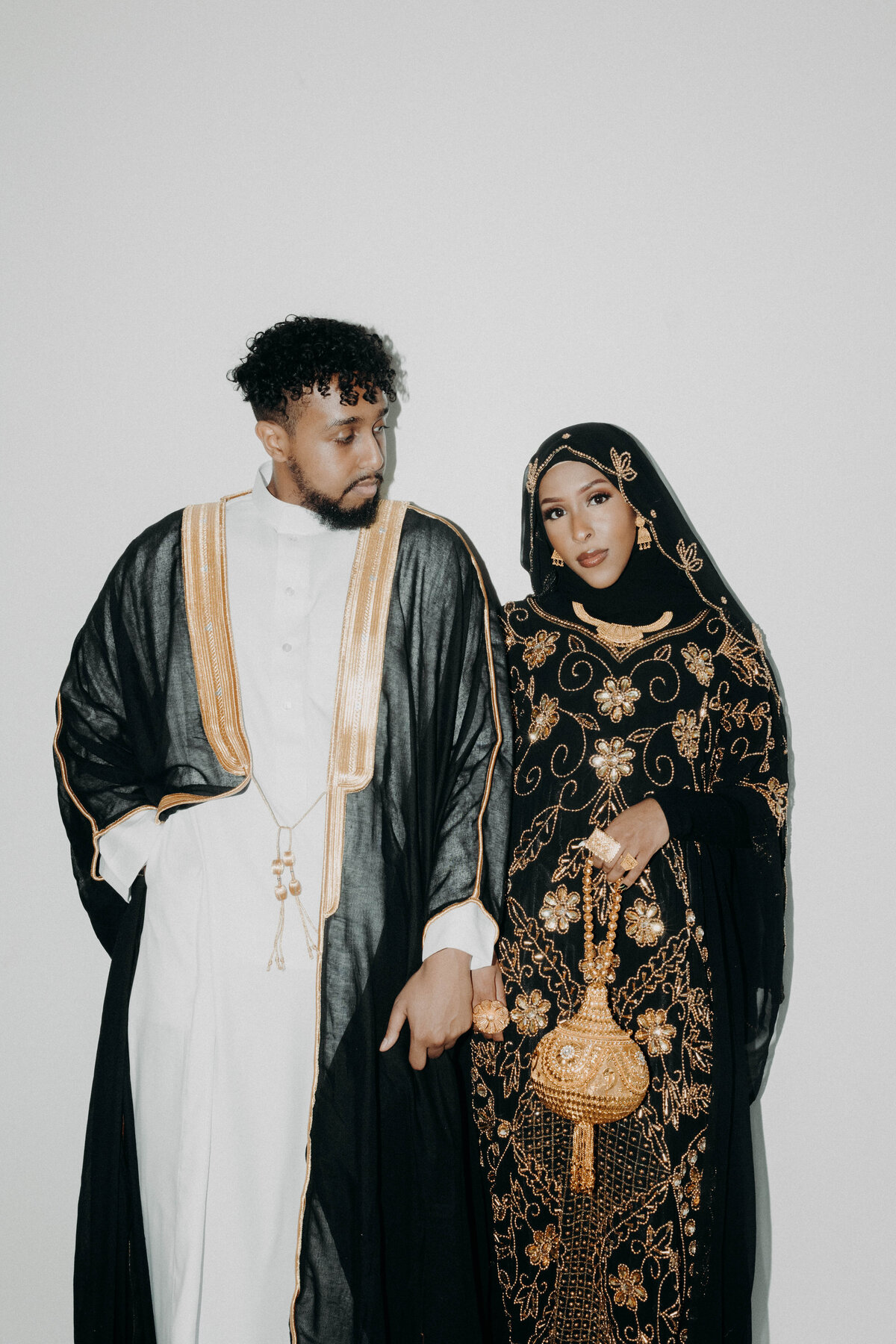 somali traditional wedding dress editorial studio wedding photography 