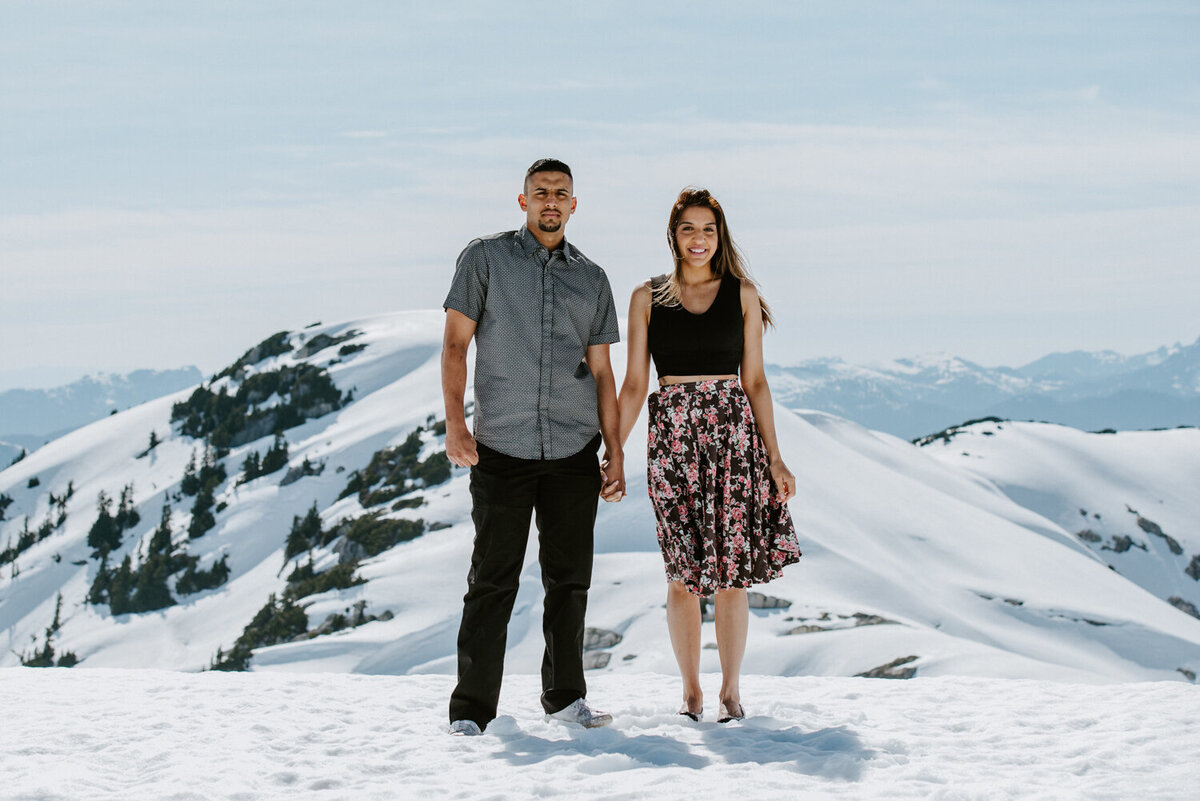 Mission BC helicopter mountain top proposal photographer