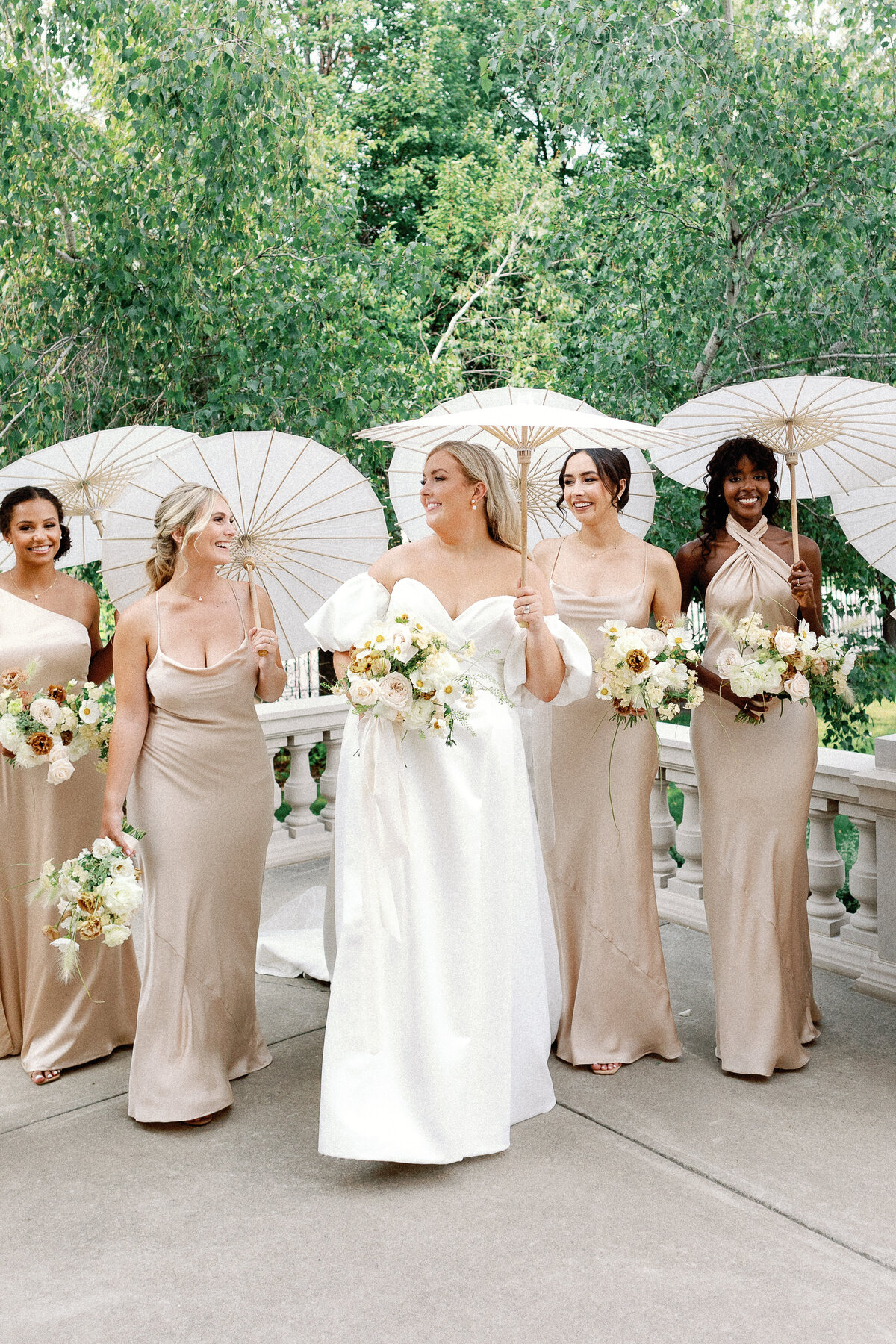 Bridesmaids walking photos