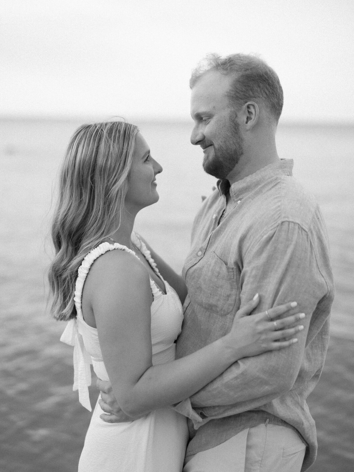Beach Engagement Session at Edgewater Park Carla and Will-18