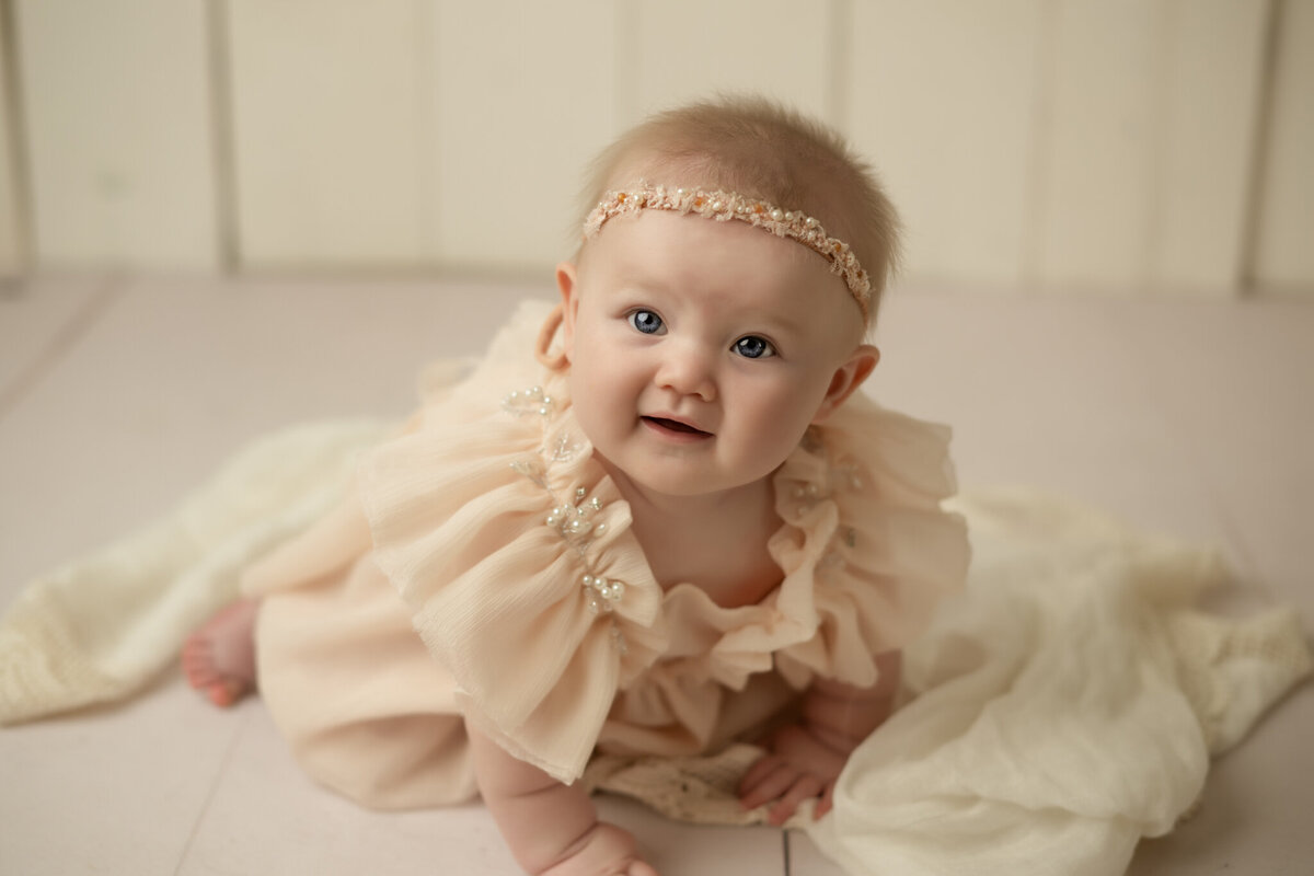 6 month old baby session
