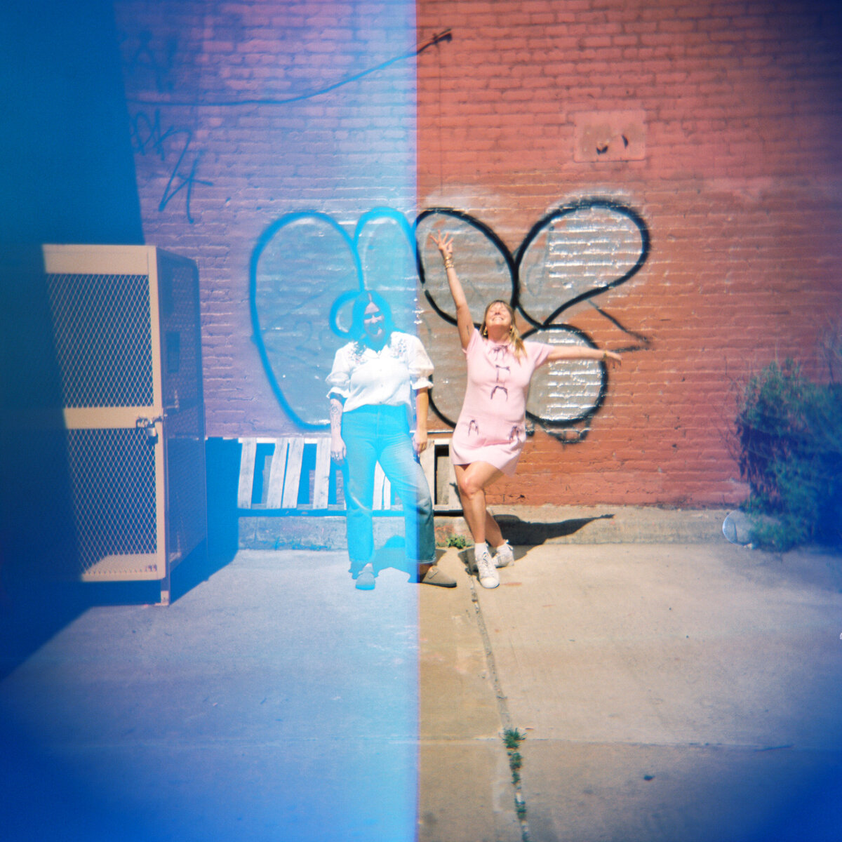 Photo of Hurry Up & Have Fun on film in Gowanus Brooklyn by Mira Park Photography NY based wedding photographer