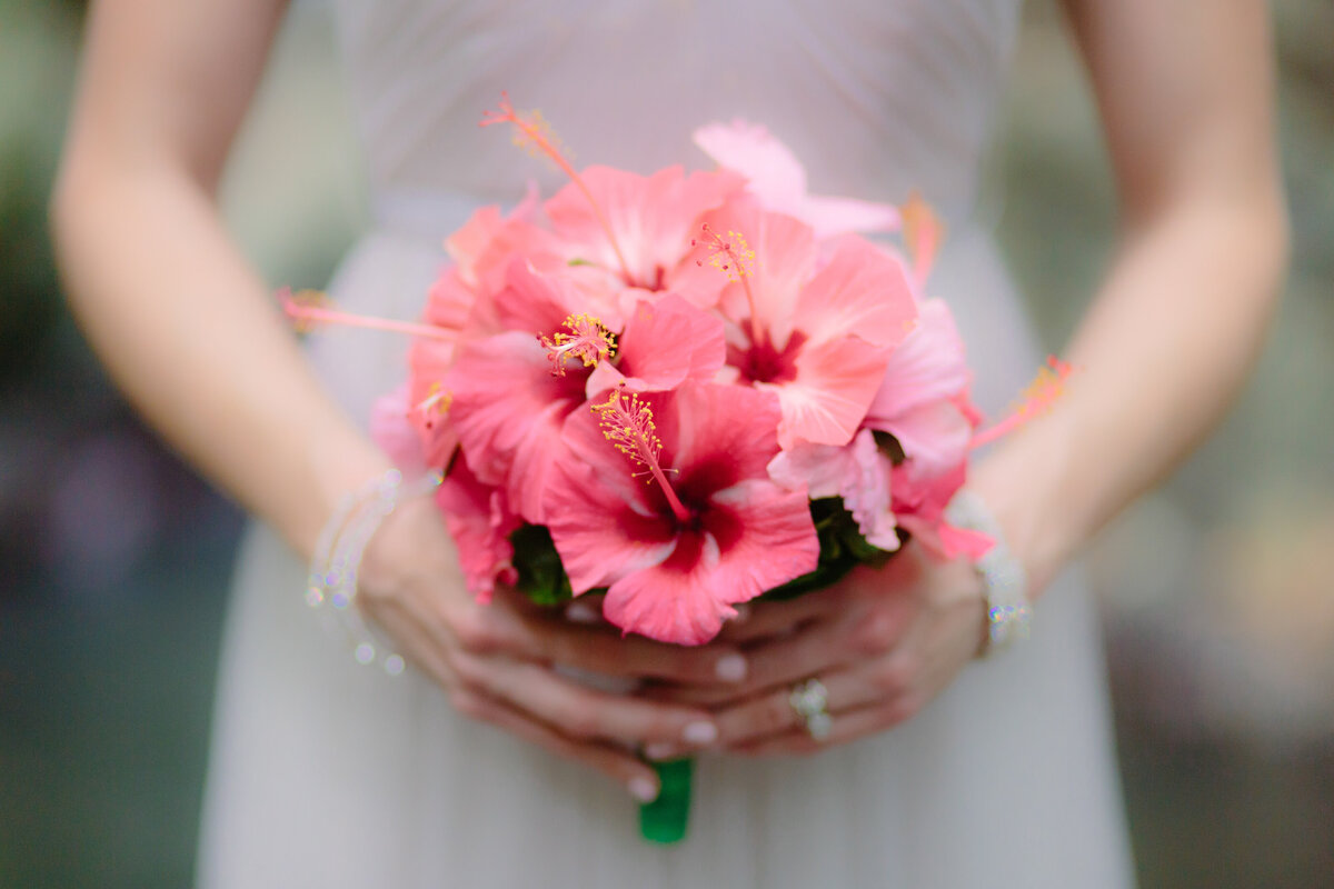 beautiful hibiscus pink bouquet