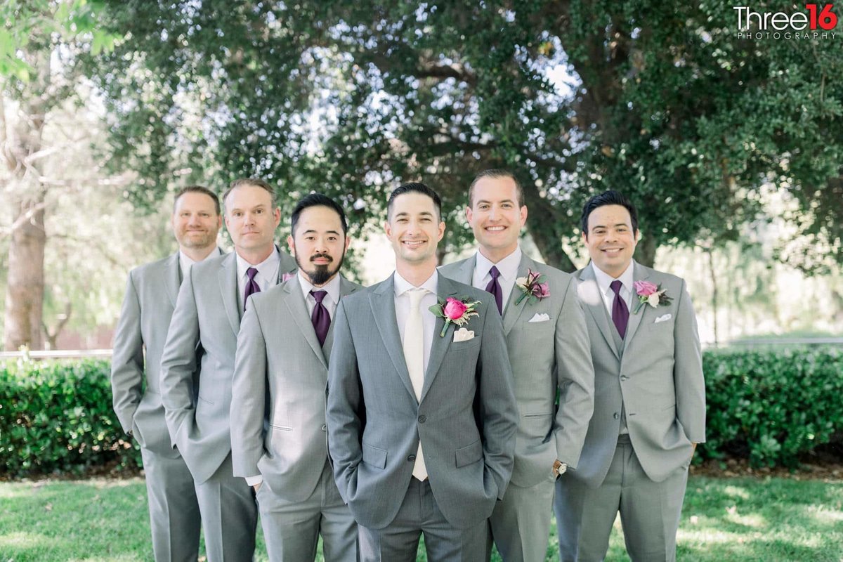 Groom and his Groomsmen pose together