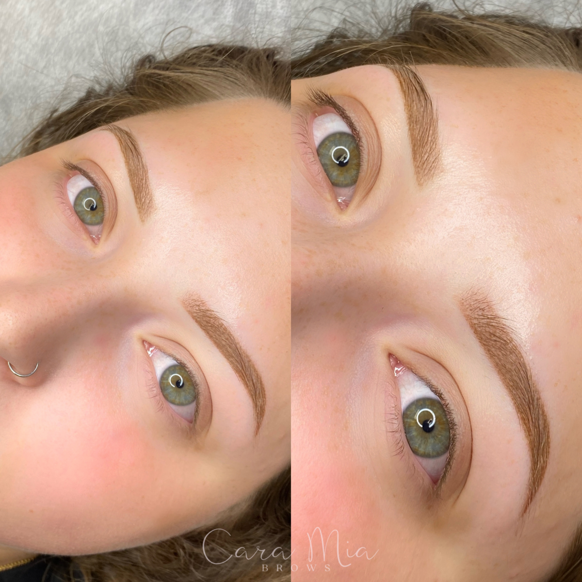 Ombre Powder Brows before and after