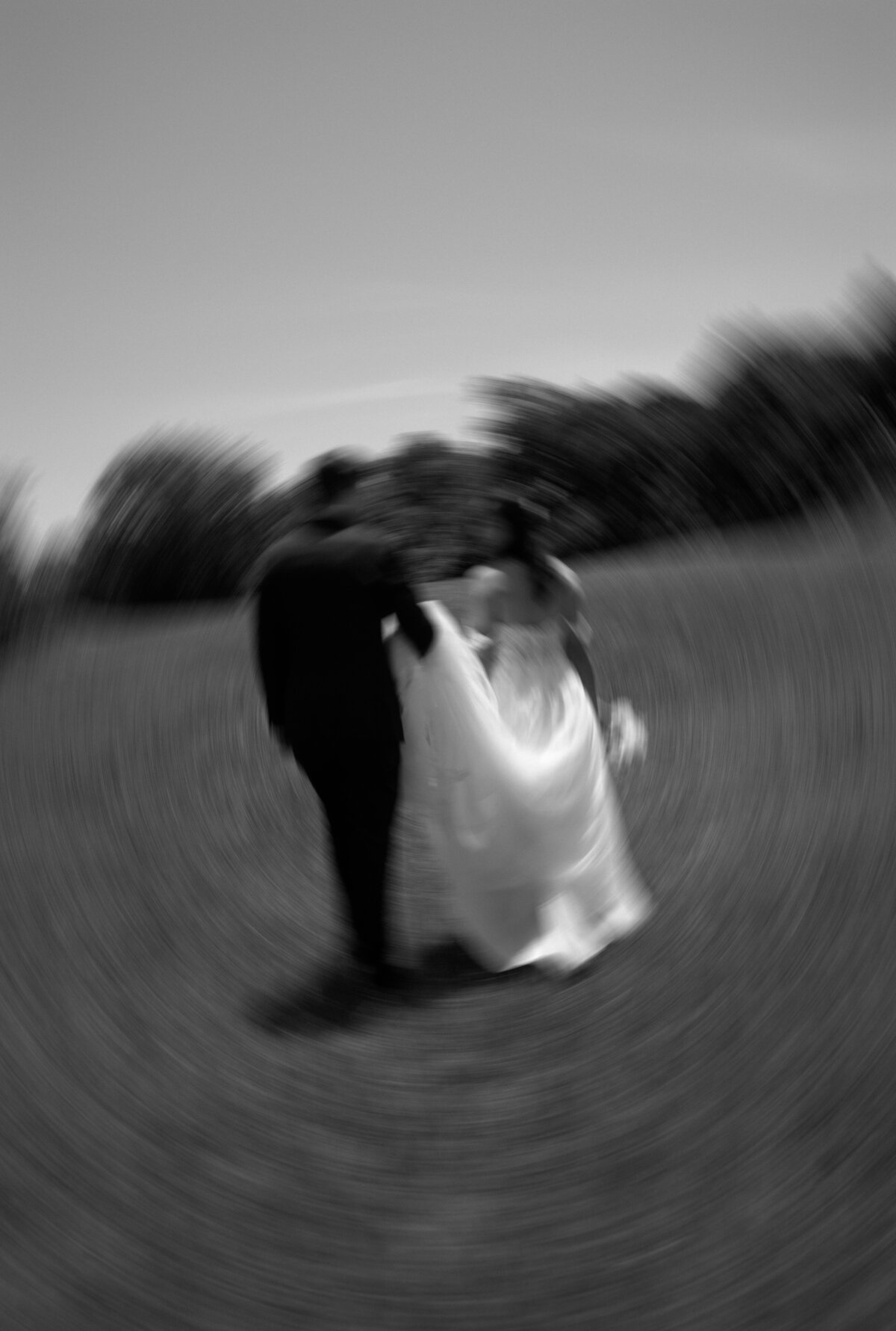 Wedding portraits for the newlyweds outdoors in Dallas