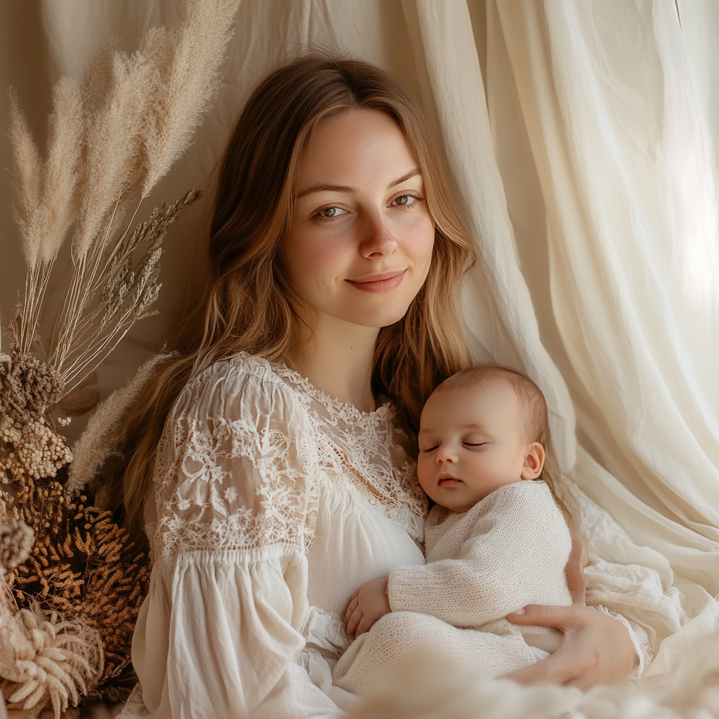 photo_of_a_woman_with_a_newborn_baby_boho