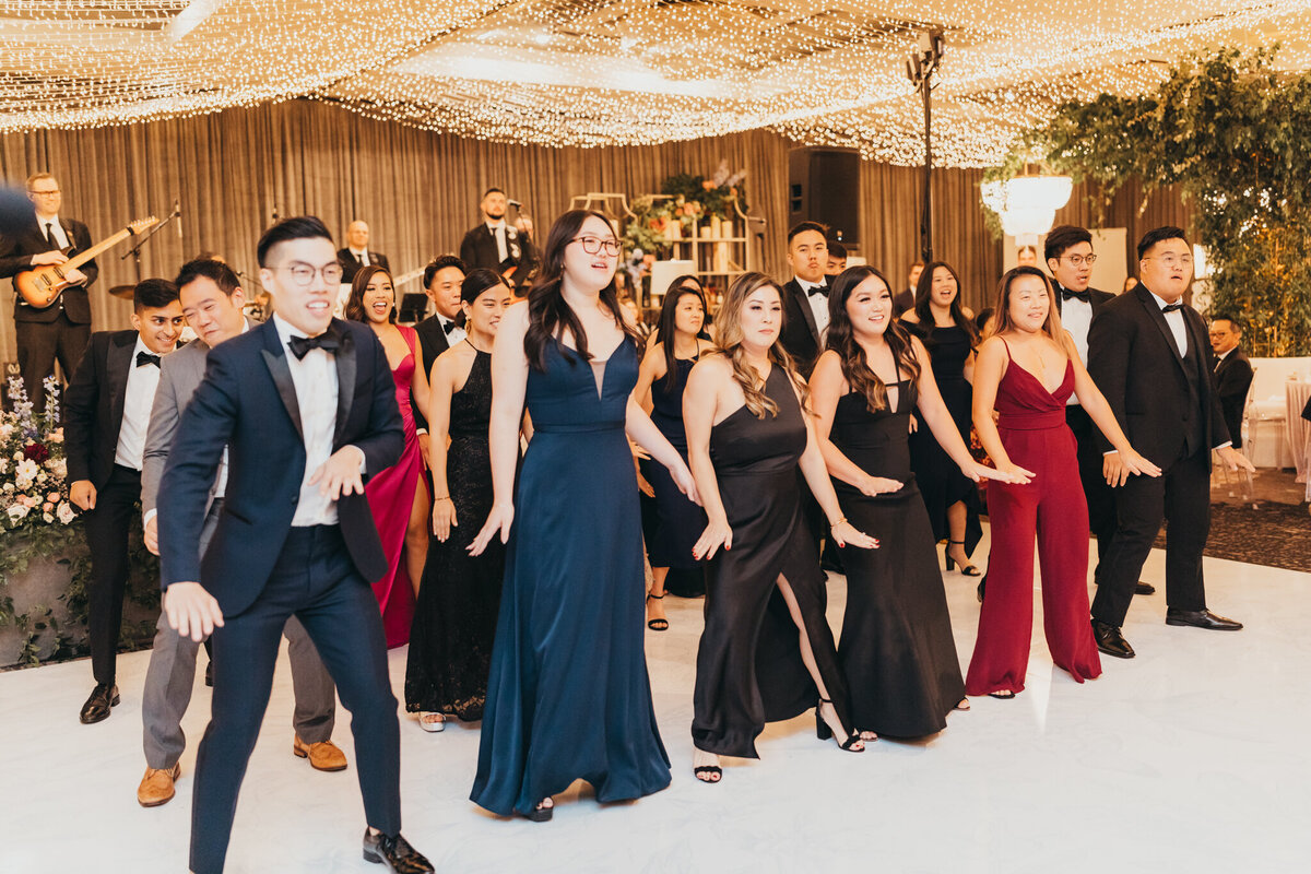 flash mob takes place at wedding reception in houston