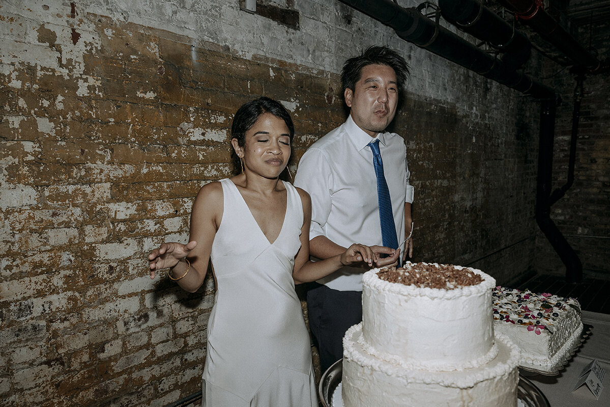 Mira Park Photography NY based wedding photographer Wedding reception at Greenpoint Loft in Brooklyn, NY