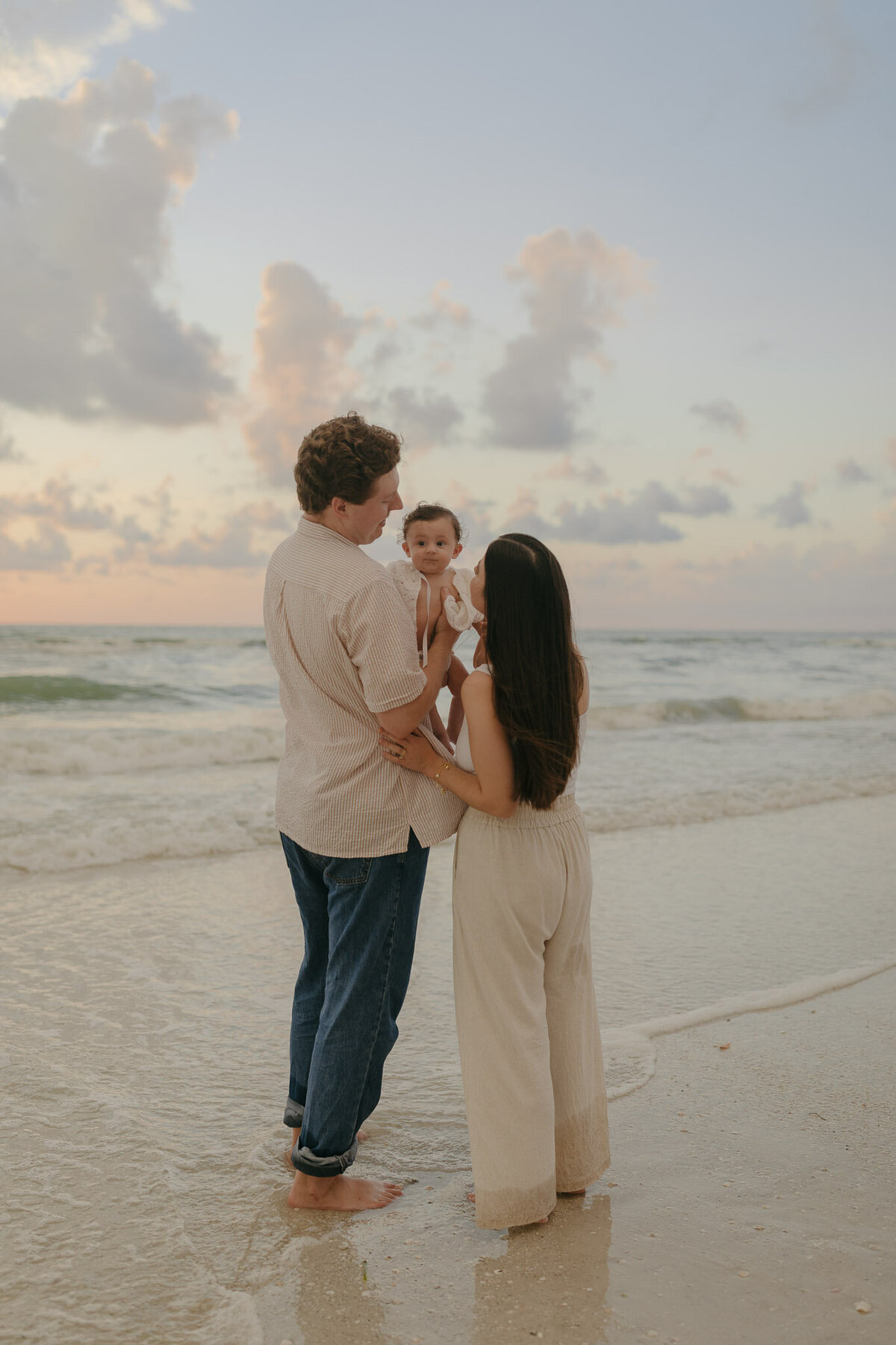Family photos at sunset