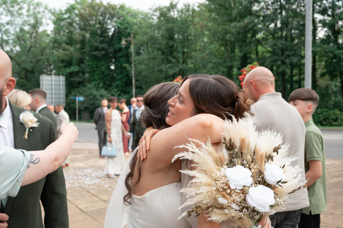 Candid reactions of bride and guest - Funny and emotional - Manchester Wedding Photographer 