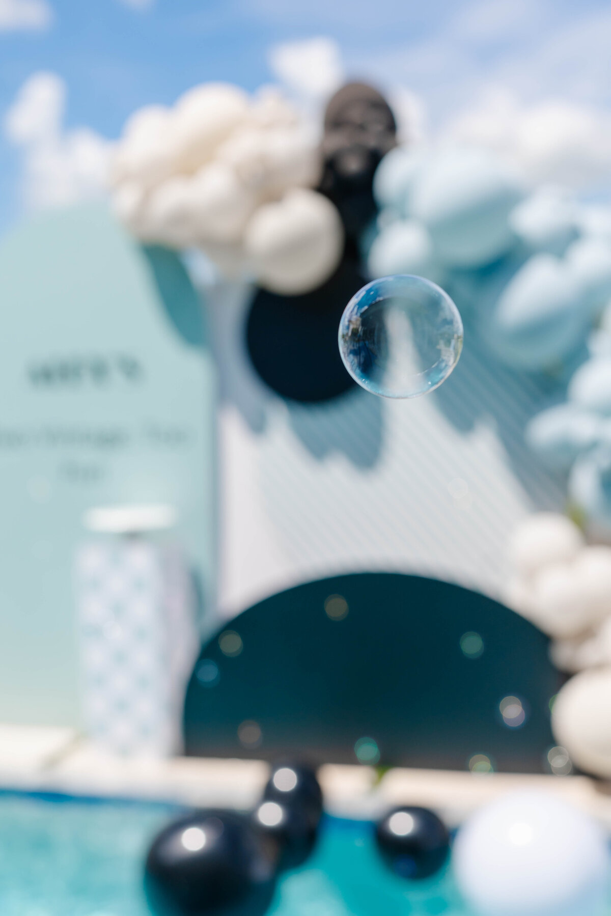 bubble in focus