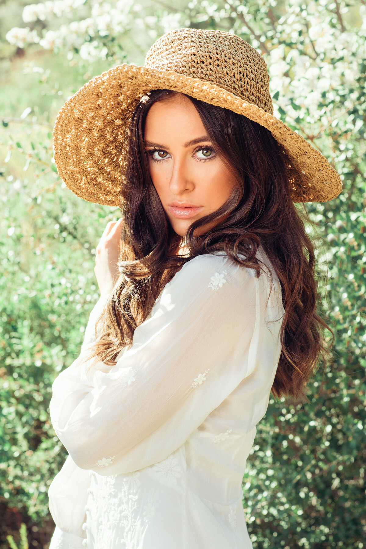 Portrait Photo Of Young Woman In Native Brown Hat Los Angeles