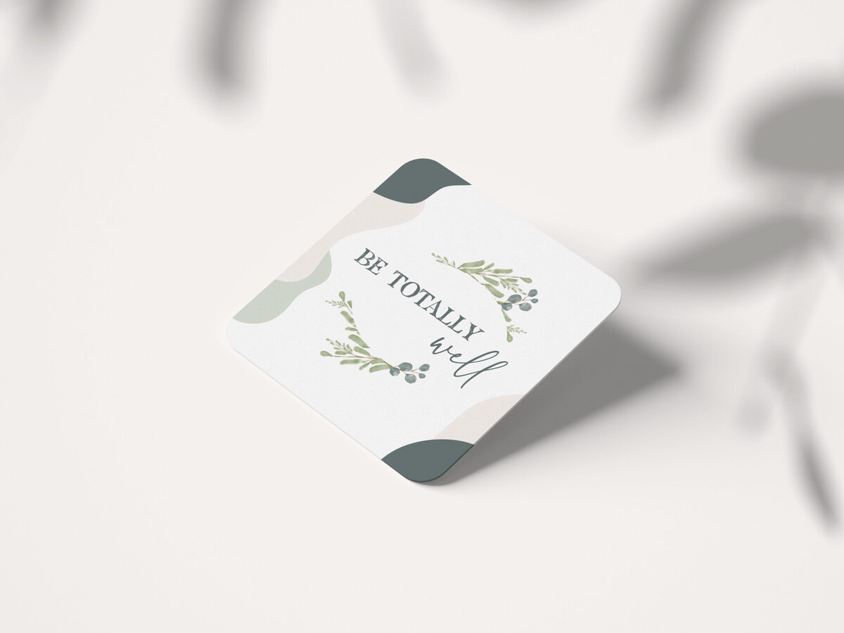 Be Totally Well Card Front Mockup