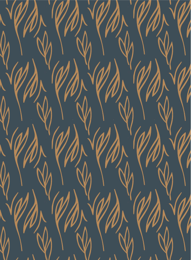 dark gray peach floral