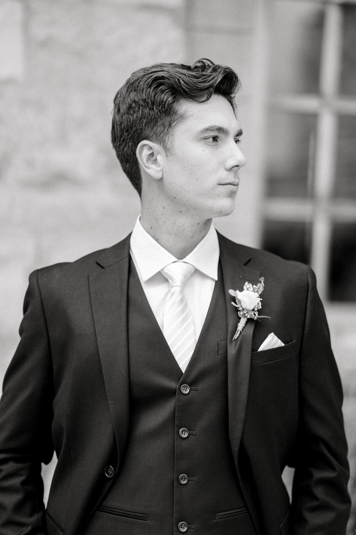 Groom at Sunstone Winery wedding in Santa Ynez, CA