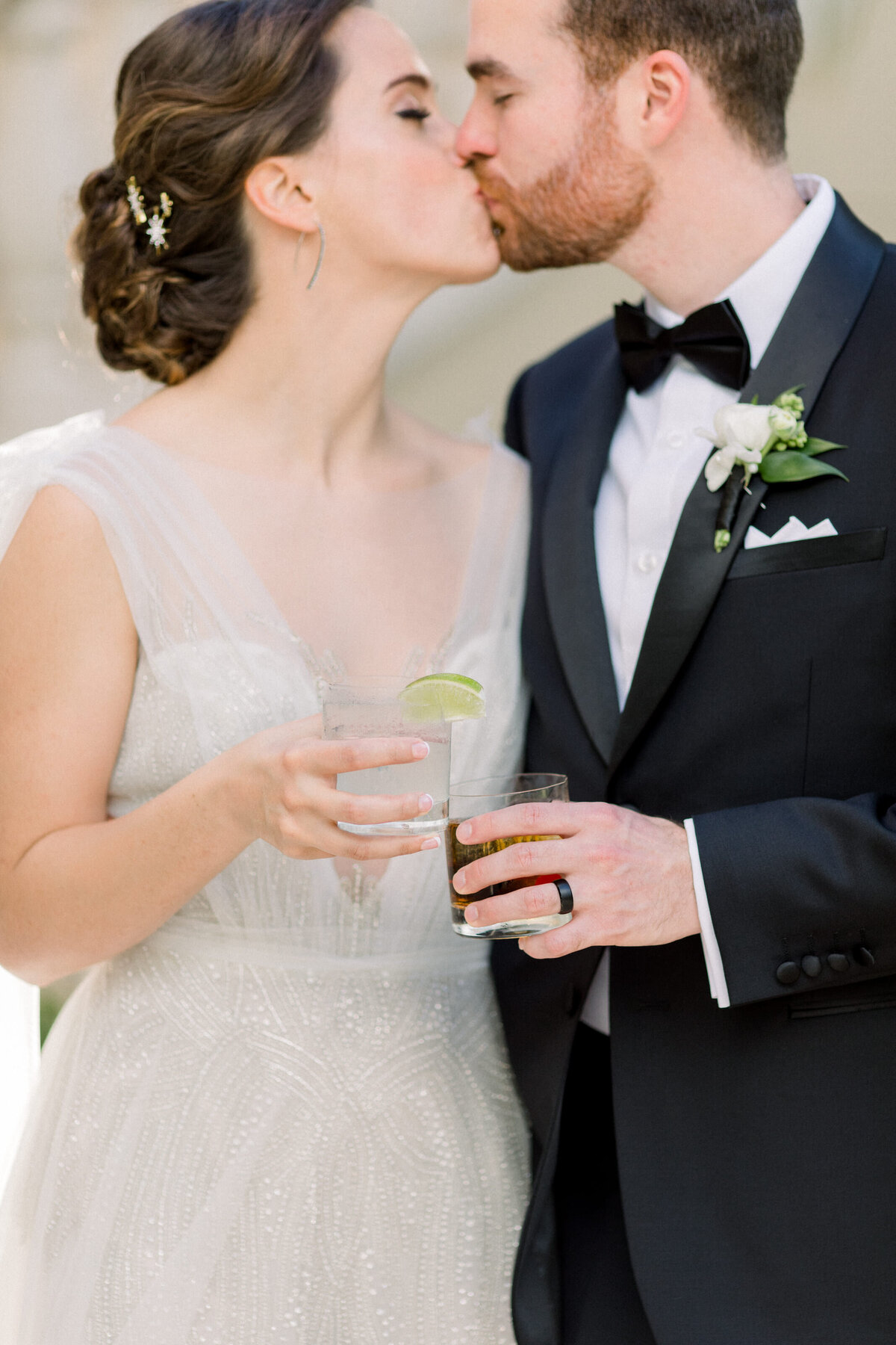 Sarasota Ritz Carlton Wedding share a cocktail